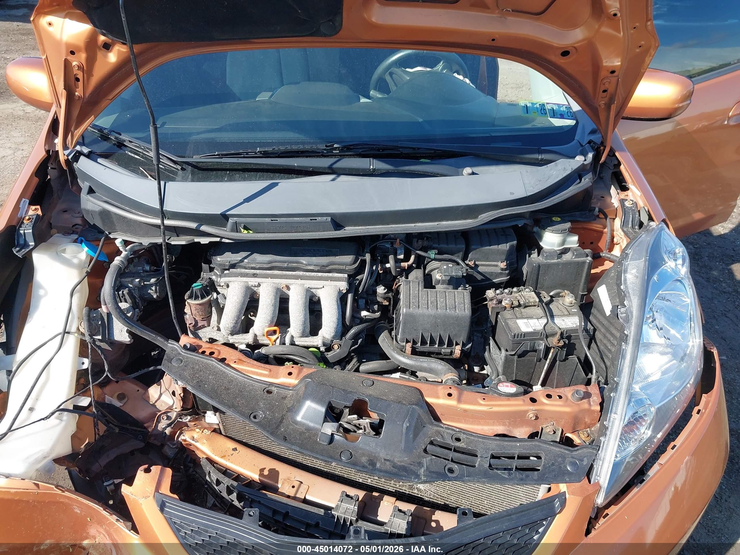 2009 Honda Fit Sport Orange vin: JHMGE88489S025377