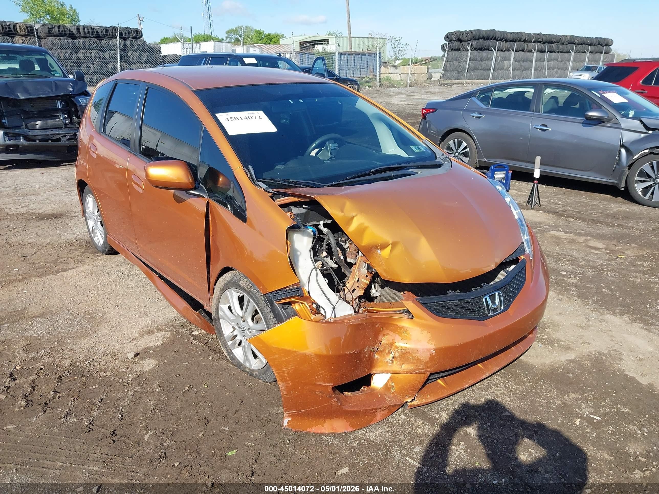 2009 Honda Fit Sport Orange vin: JHMGE88489S025377