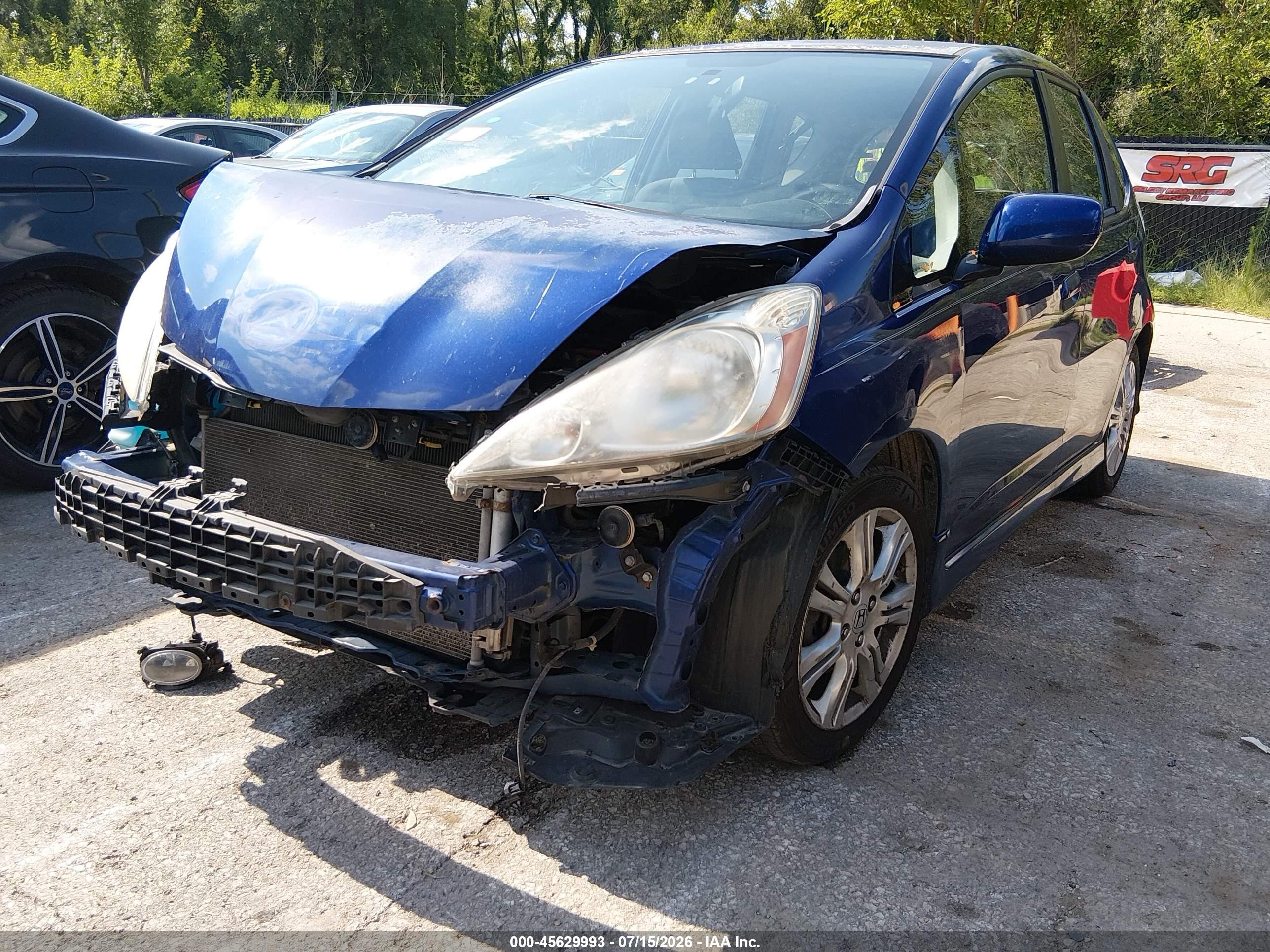 2009 Honda Fit Sport Blue vin: JHMGE88489S064227