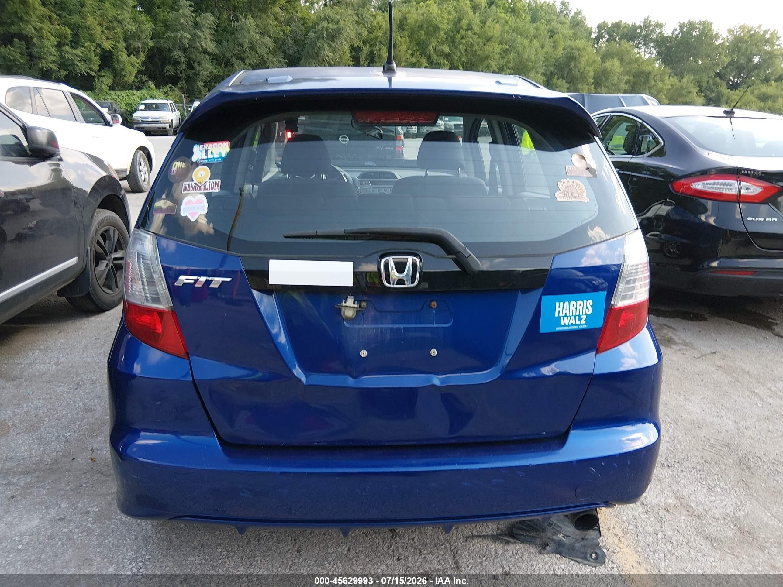 2009 Honda Fit Sport Blue vin: JHMGE88489S064227