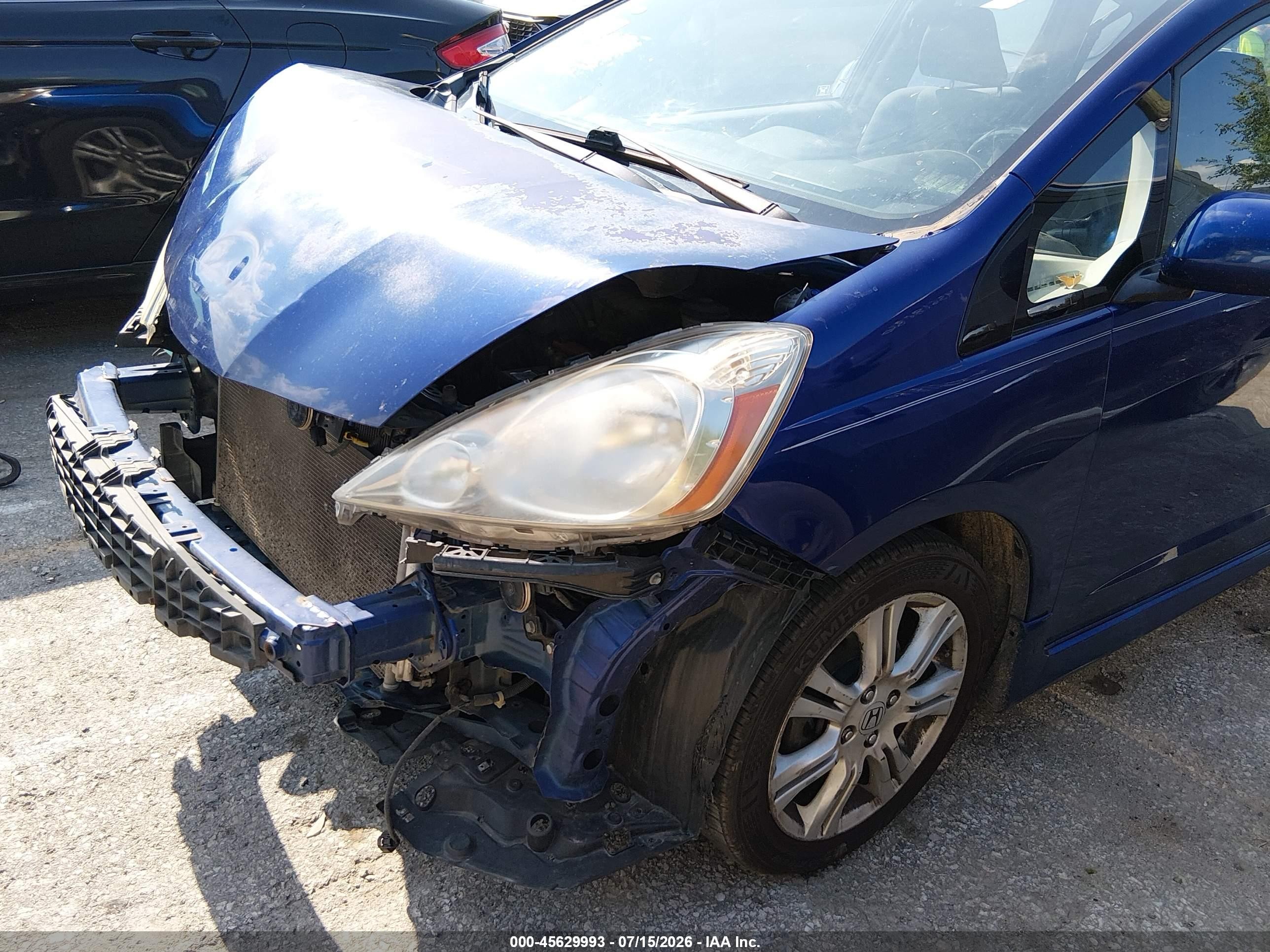 2009 Honda Fit Sport Blue vin: JHMGE88489S064227