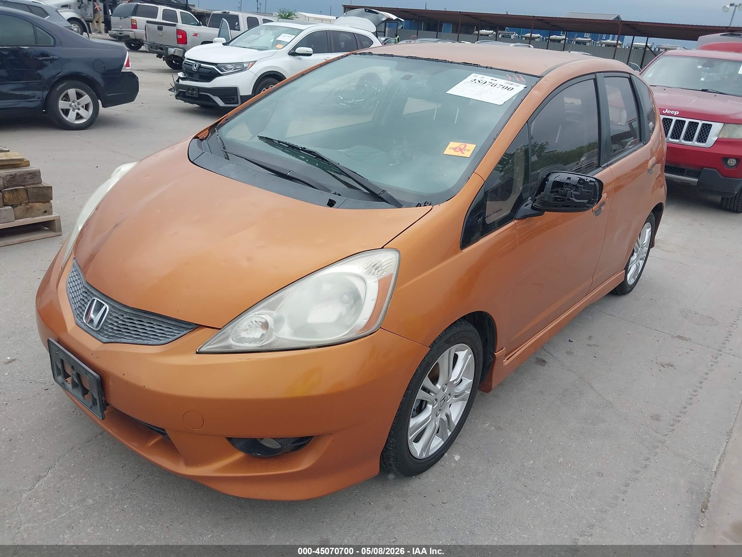 2009 Honda Fit Sport Оранжевый vin: JHMGE88489S069332