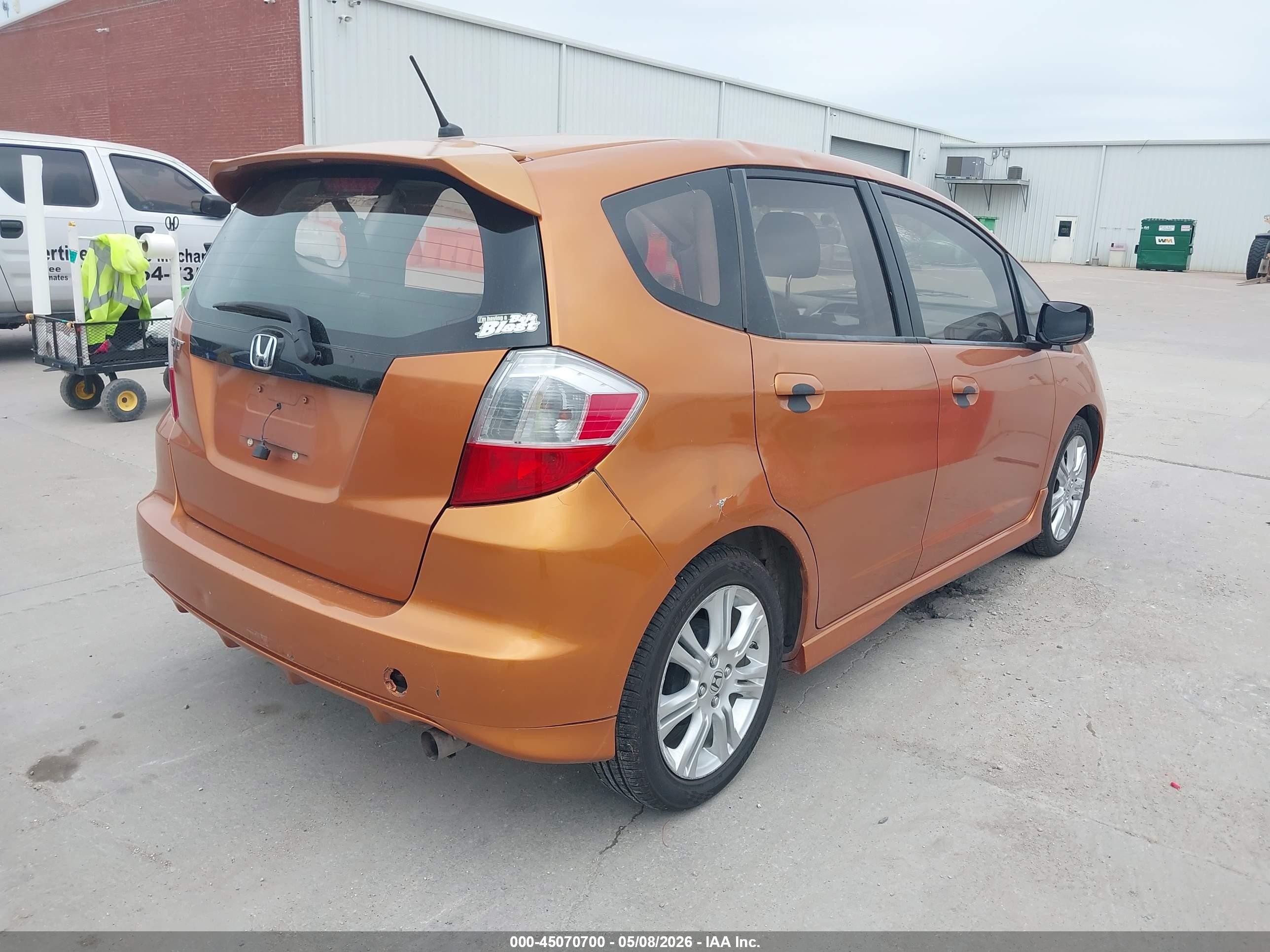 2009 Honda Fit Sport Оранжевый vin: JHMGE88489S069332