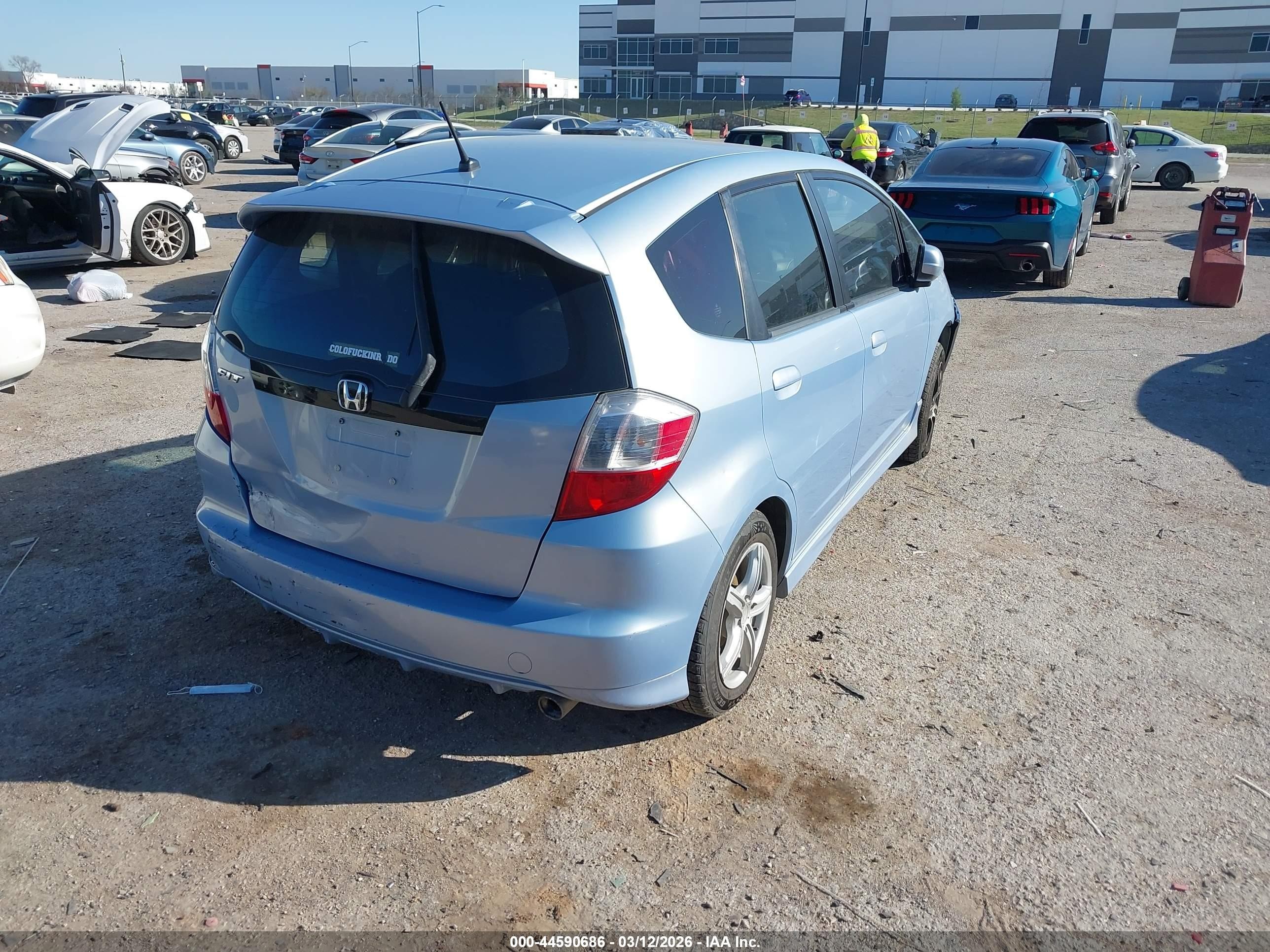2009 Honda Fit Sport Blue vin: JHMGE88499C001017