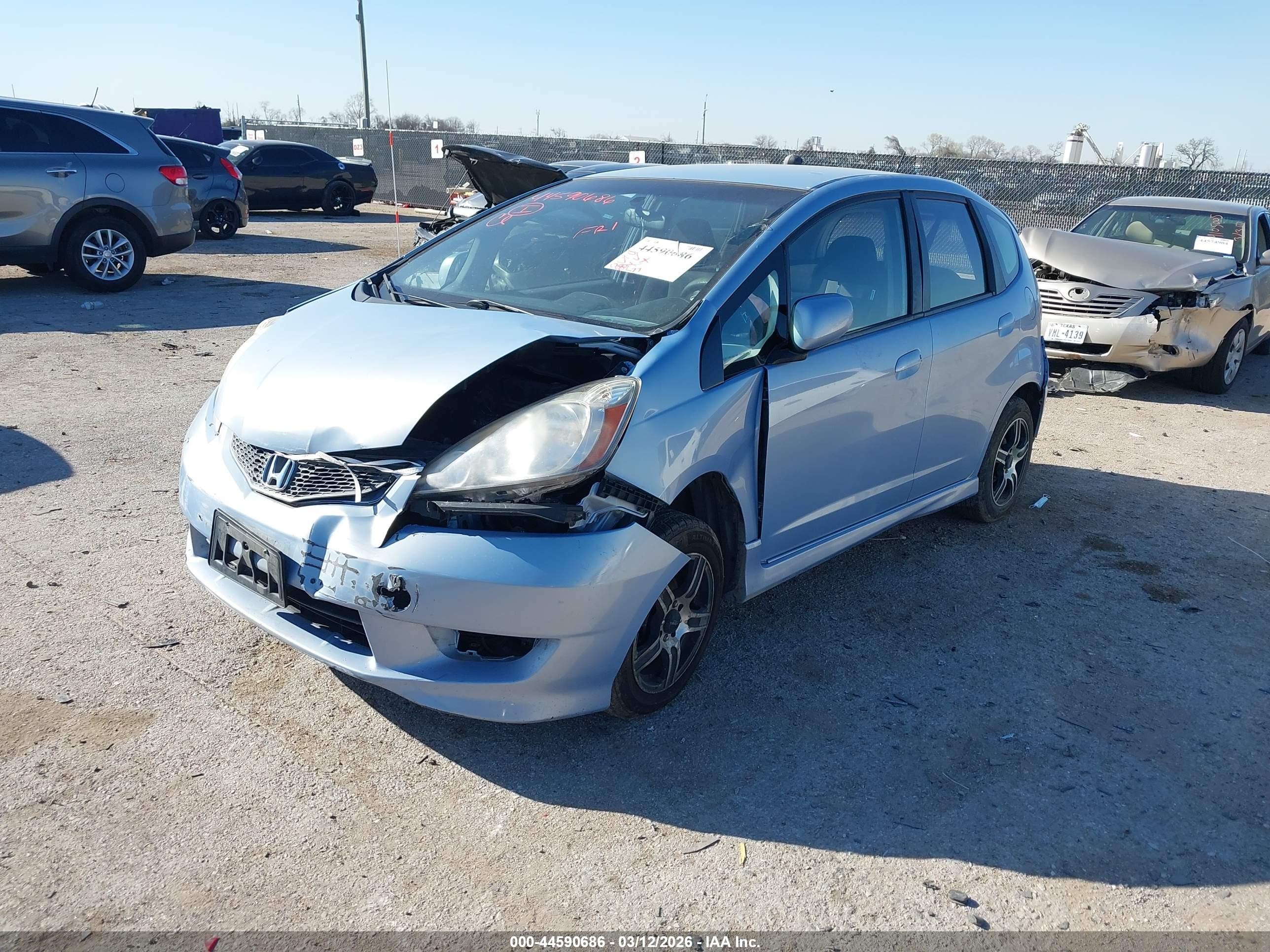 2009 Honda Fit Sport Blue vin: JHMGE88499C001017