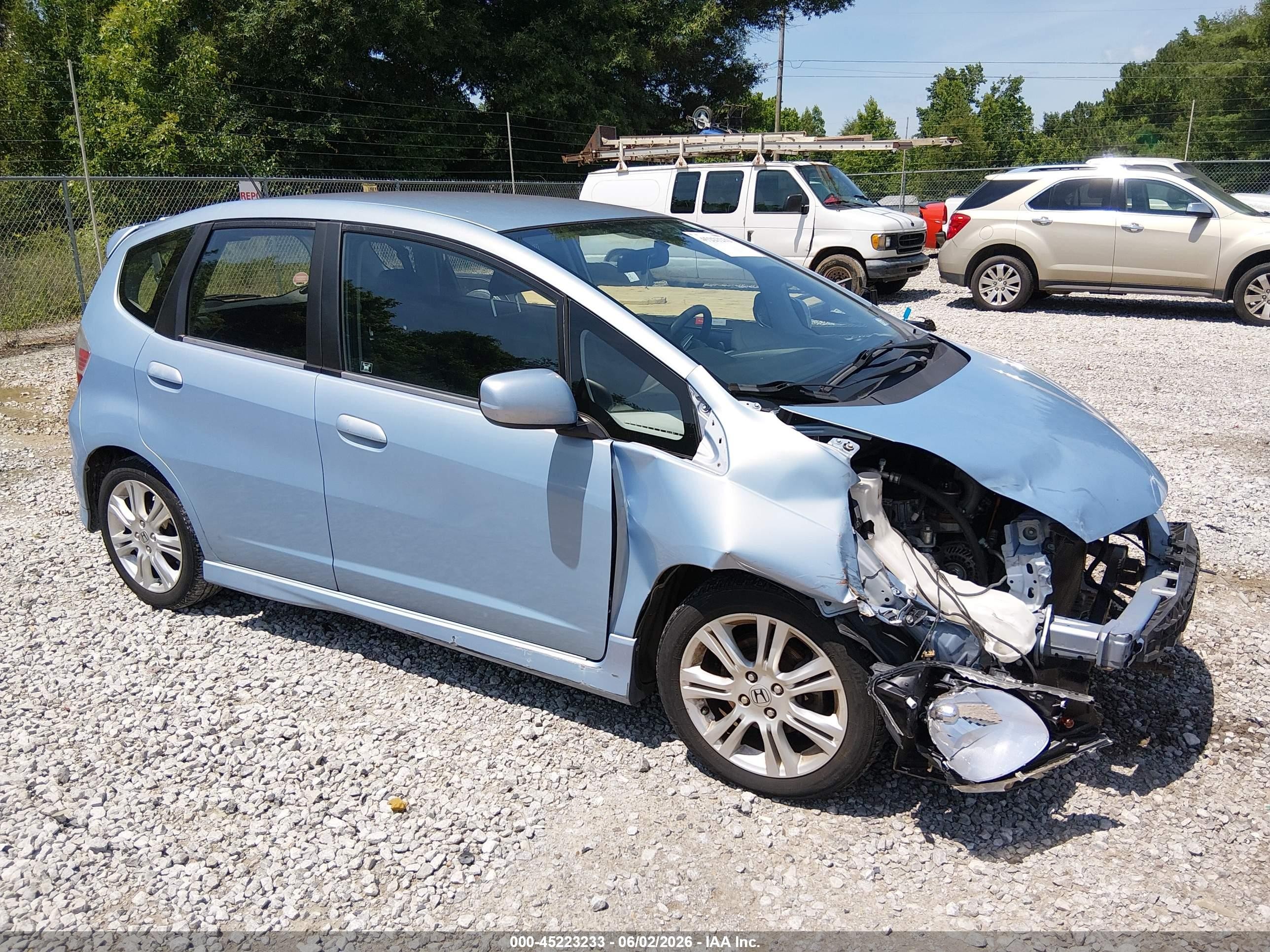2009 Honda Fit Sport Blue vin: JHMGE88499C001292