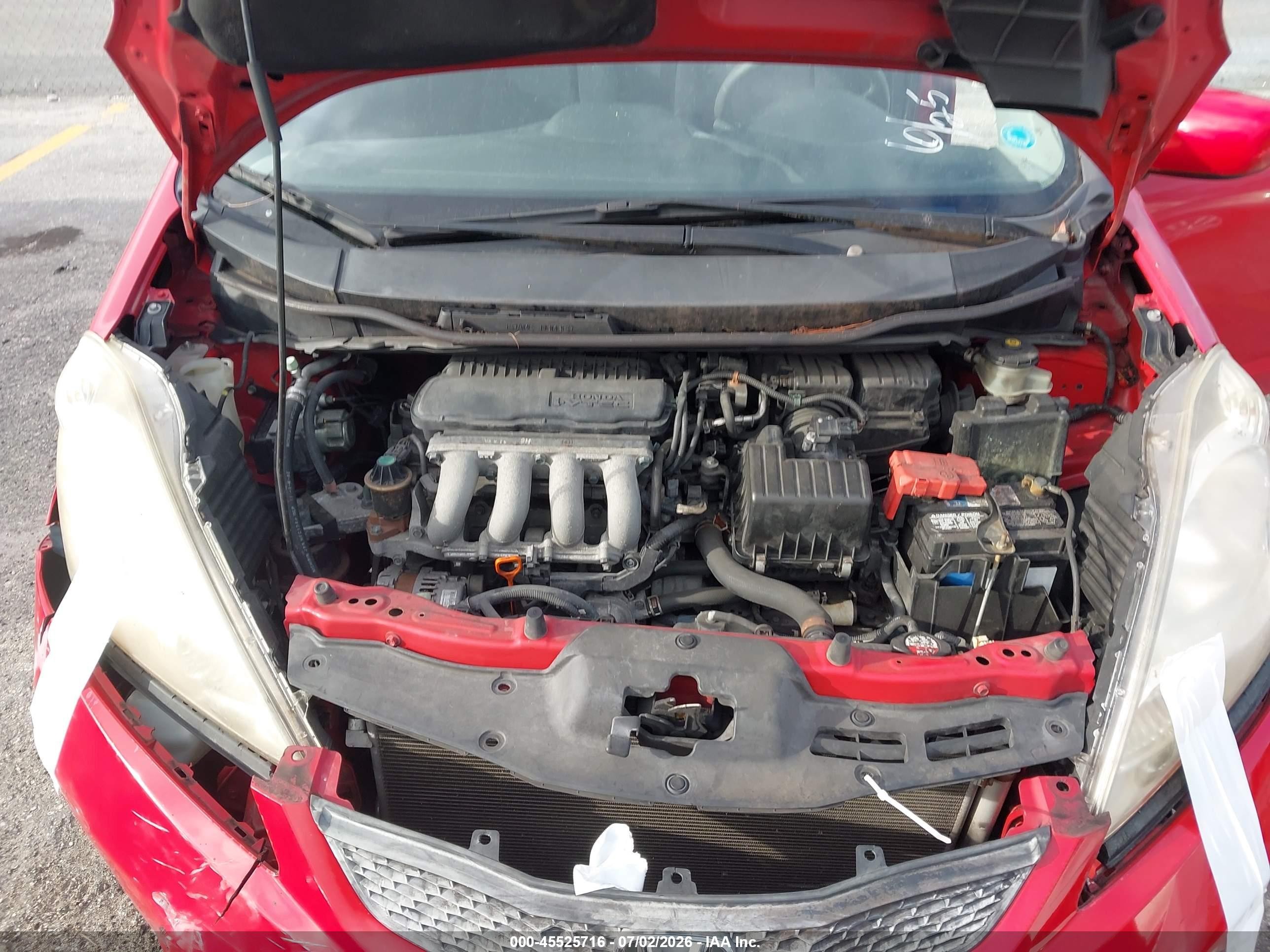 2009 Honda Fit Sport Red vin: JHMGE88499S014369