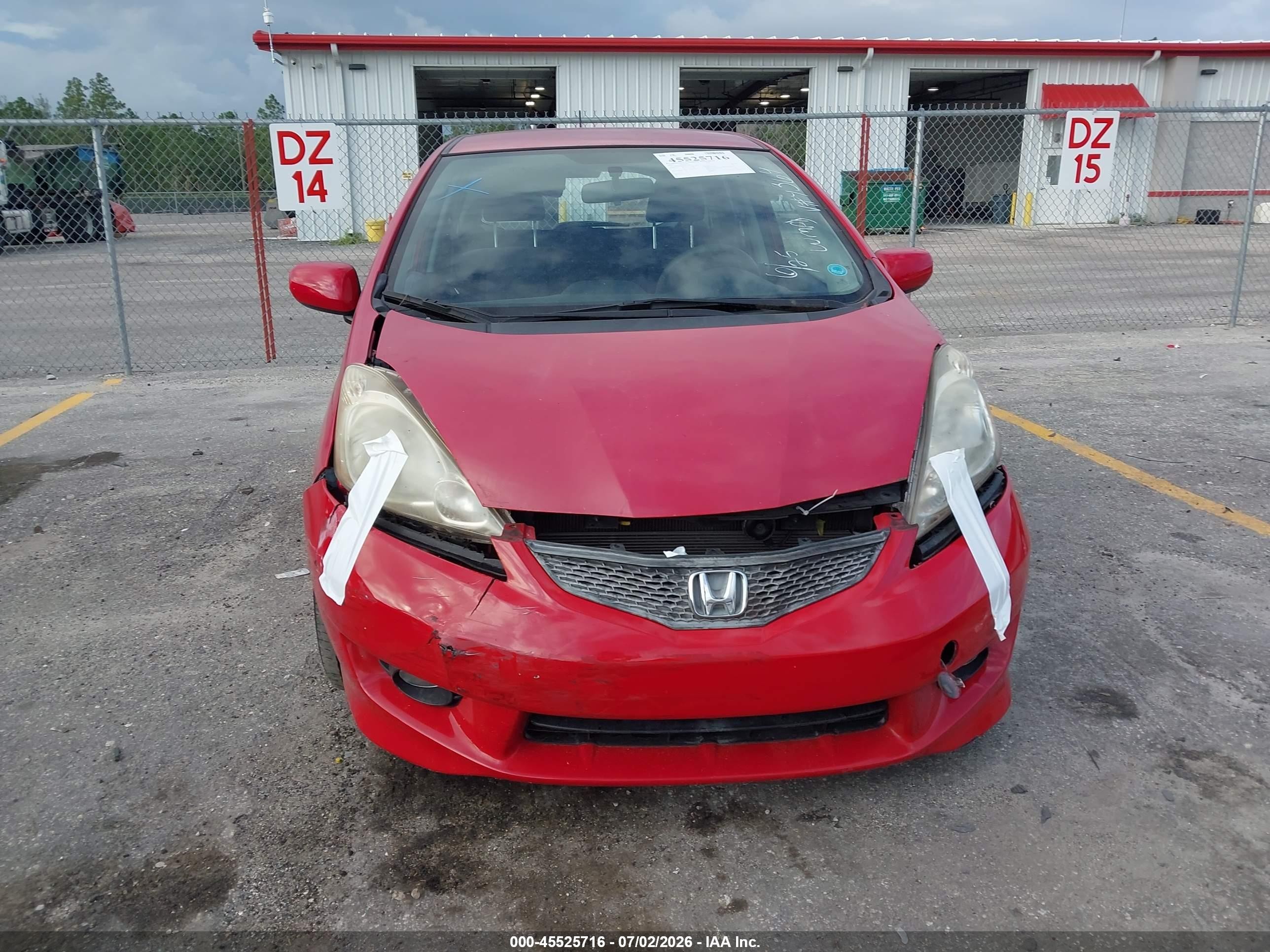 2009 Honda Fit Sport Red vin: JHMGE88499S014369