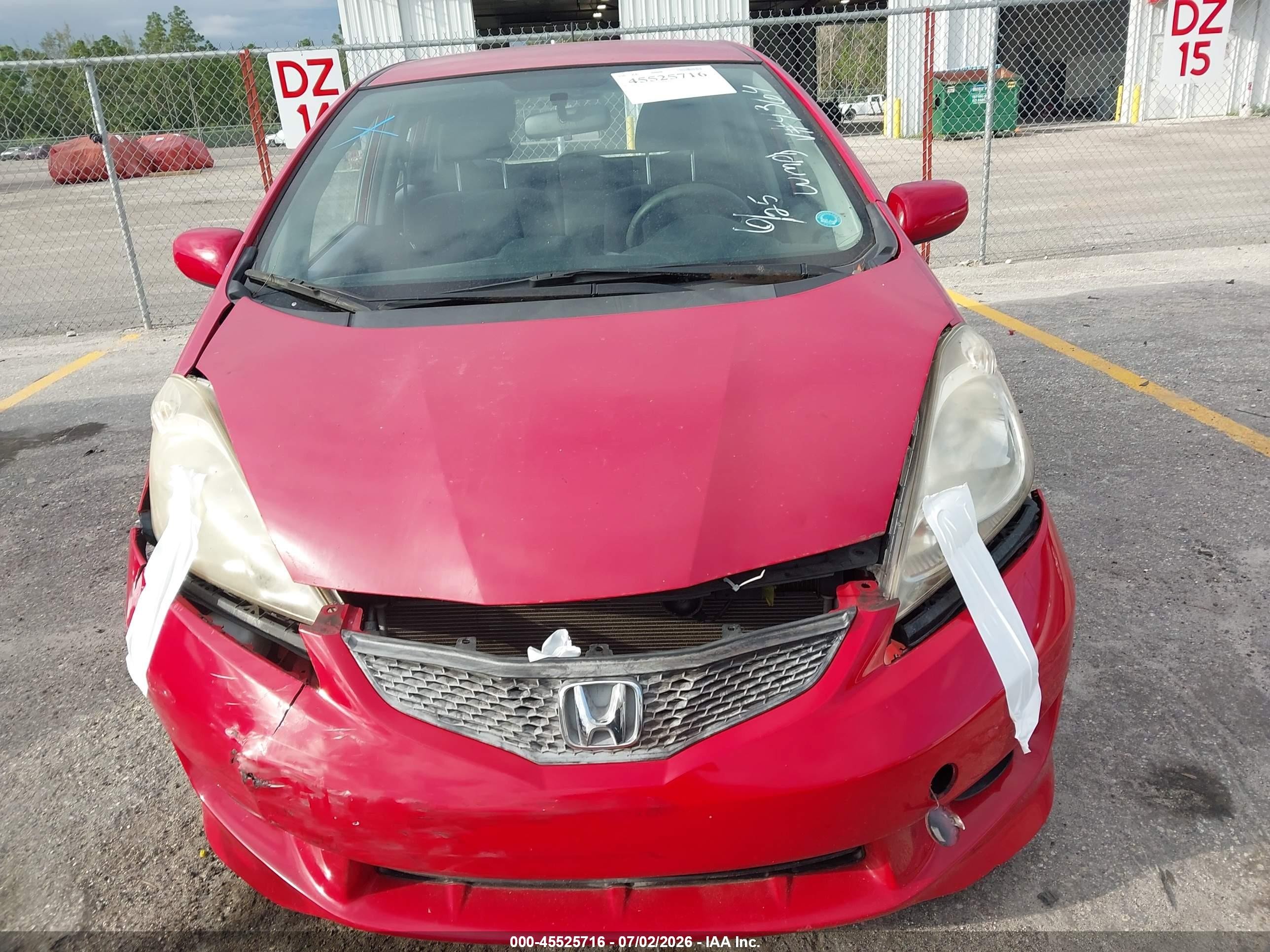 2009 Honda Fit Sport Red vin: JHMGE88499S014369