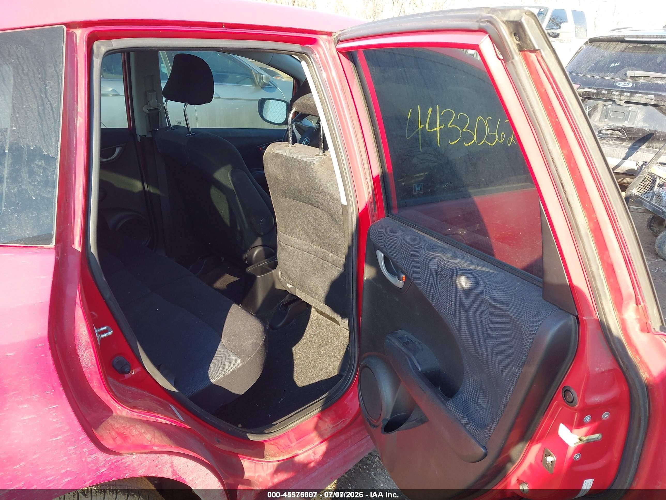 2009 Honda Fit Sport Red vin: JHMGE88499S069176