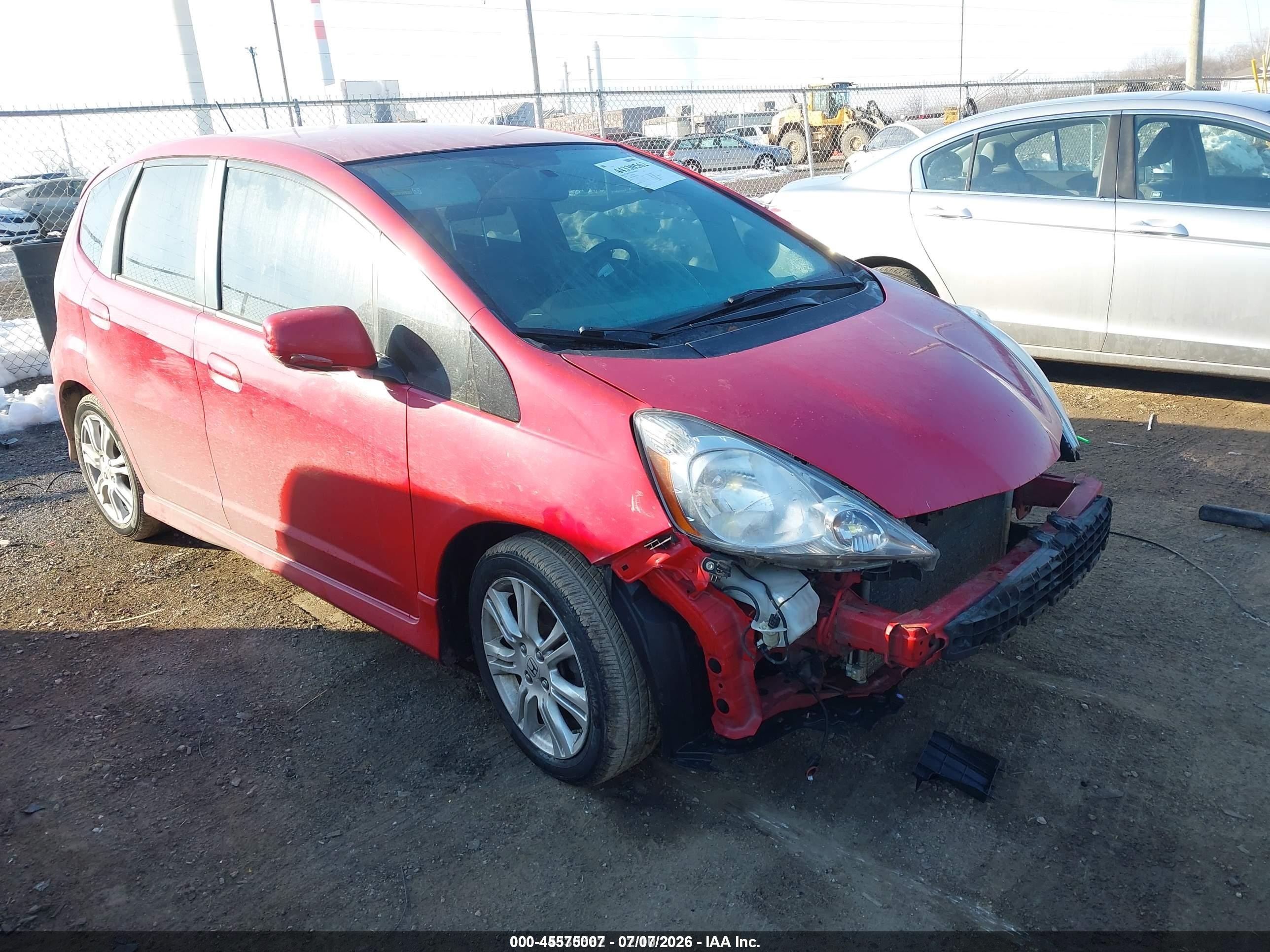 2009 Honda Fit Sport Red vin: JHMGE88499S069176