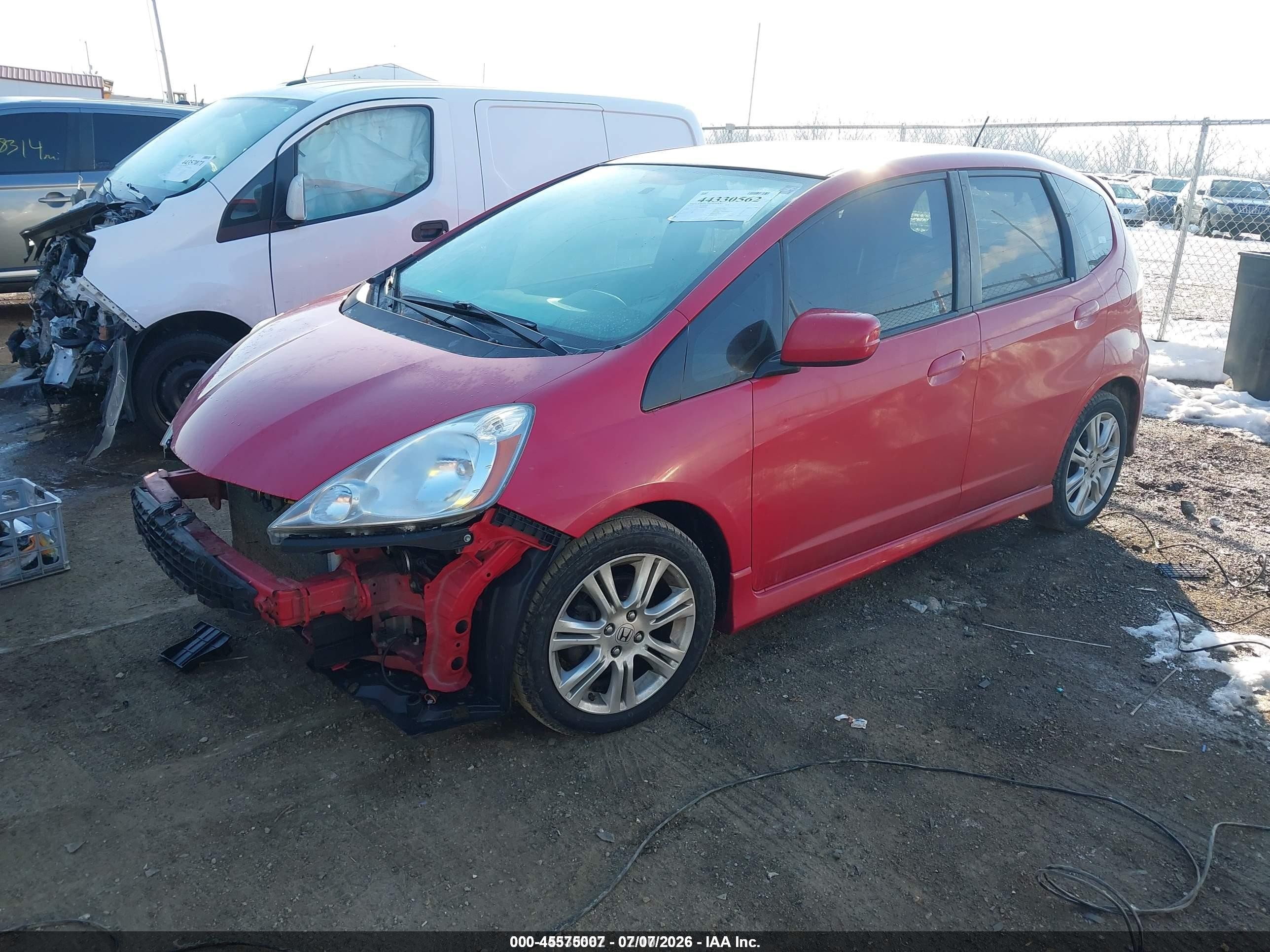 2009 Honda Fit Sport Red vin: JHMGE88499S069176