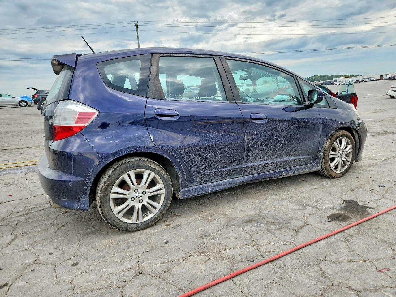 2009 Honda Fit Sport Blue vin: JHMGE88499S075558