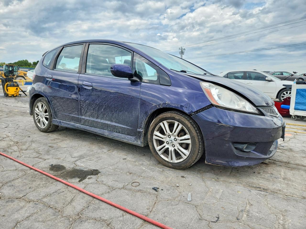 2009 Honda Fit Sport Blue vin: JHMGE88499S075558