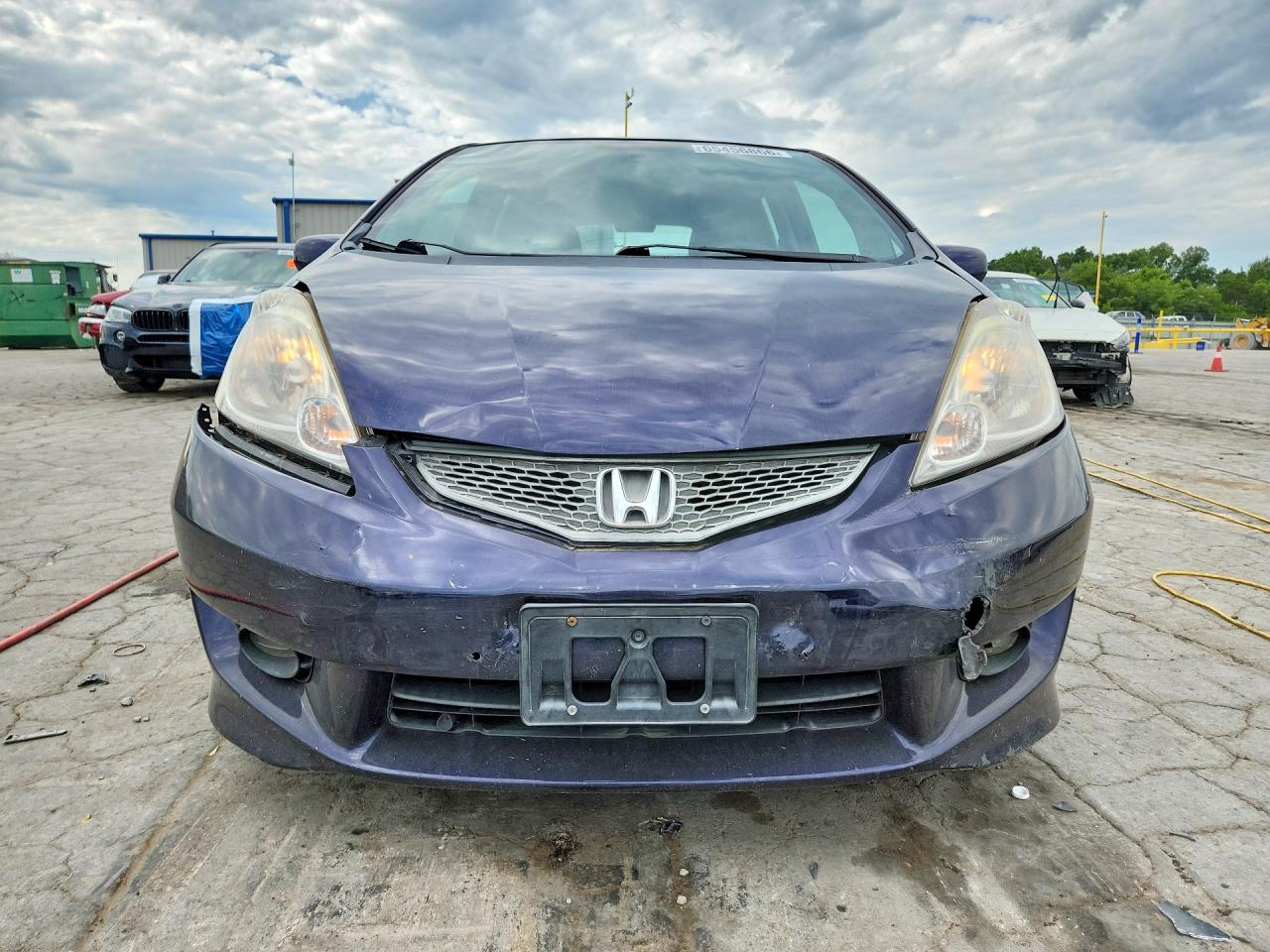 2009 Honda Fit Sport Blue vin: JHMGE88499S075558