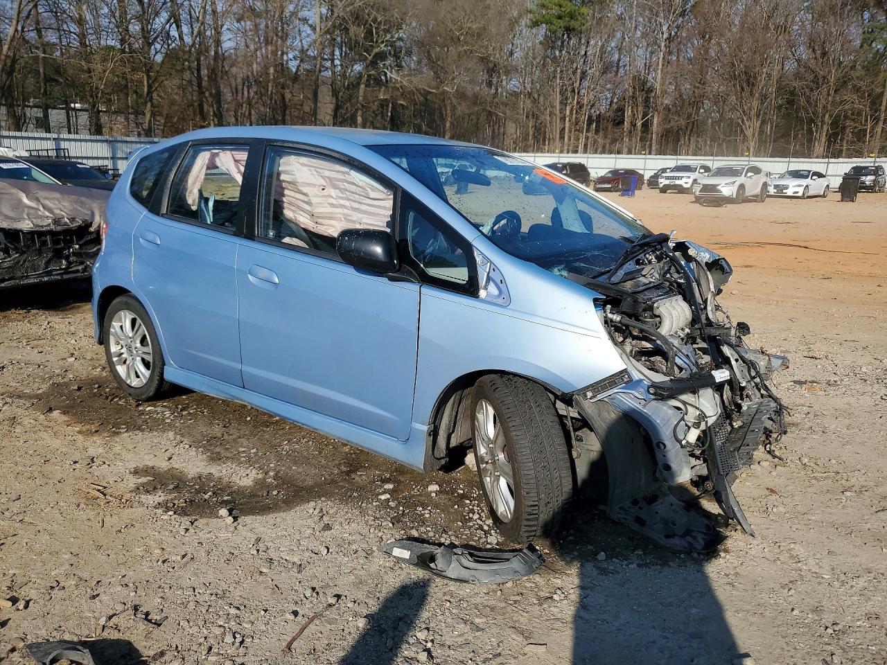 2009 Honda Fit Sport Blue vin: JHMGE884X9C002421