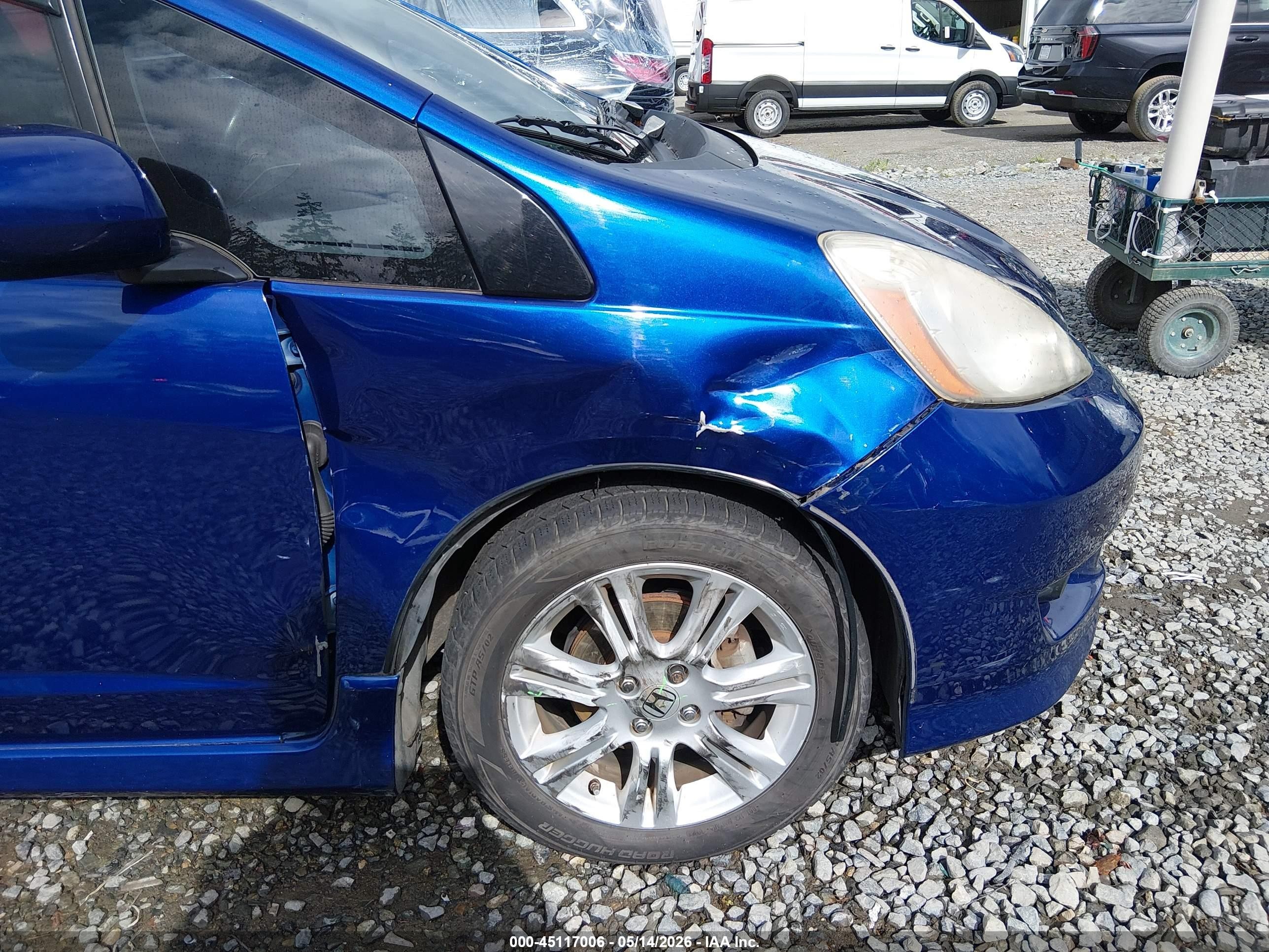 2009 Honda Fit Sport Blue vin: JHMGE884X9C006971
