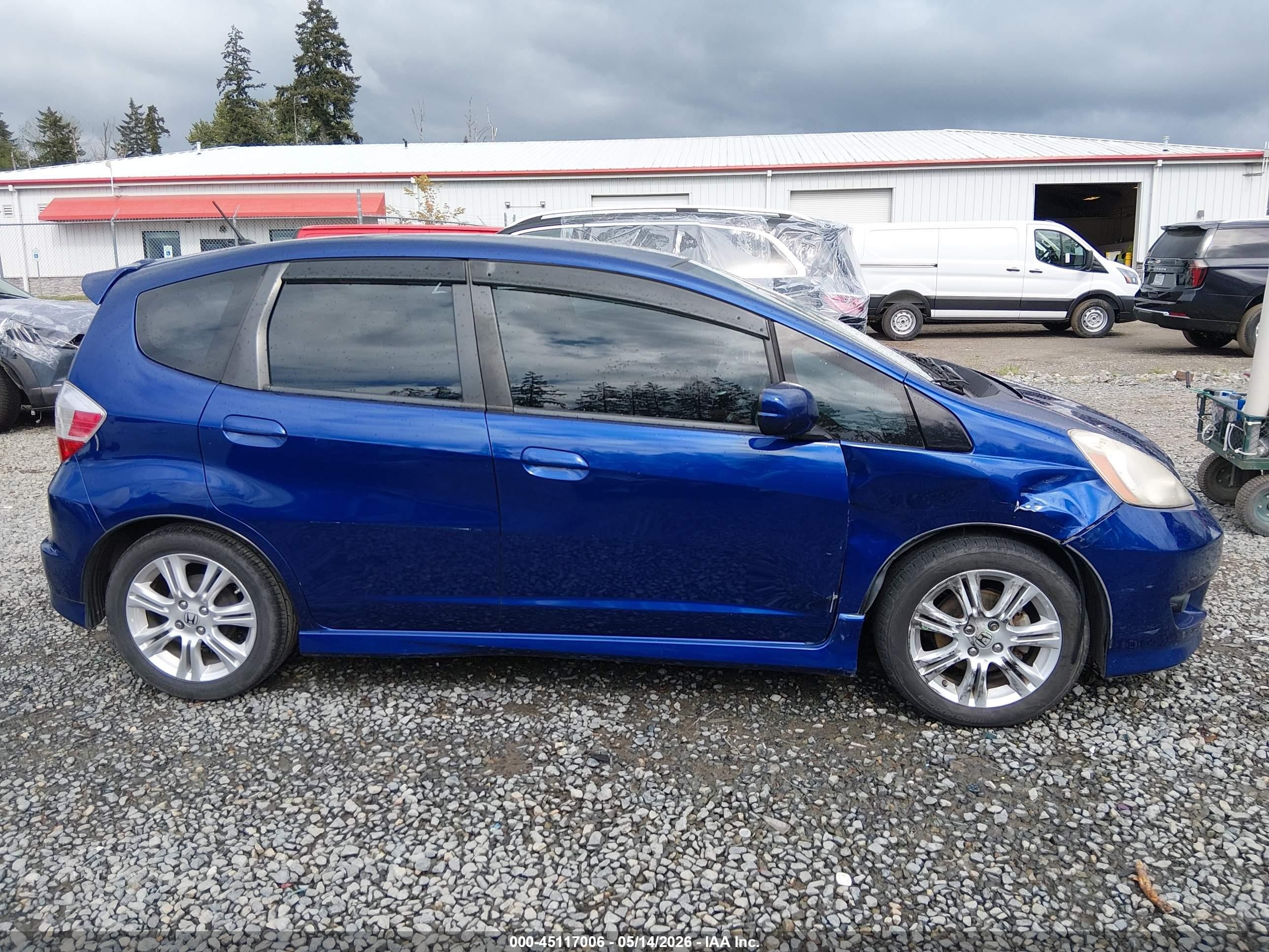 2009 Honda Fit Sport Blue vin: JHMGE884X9C006971