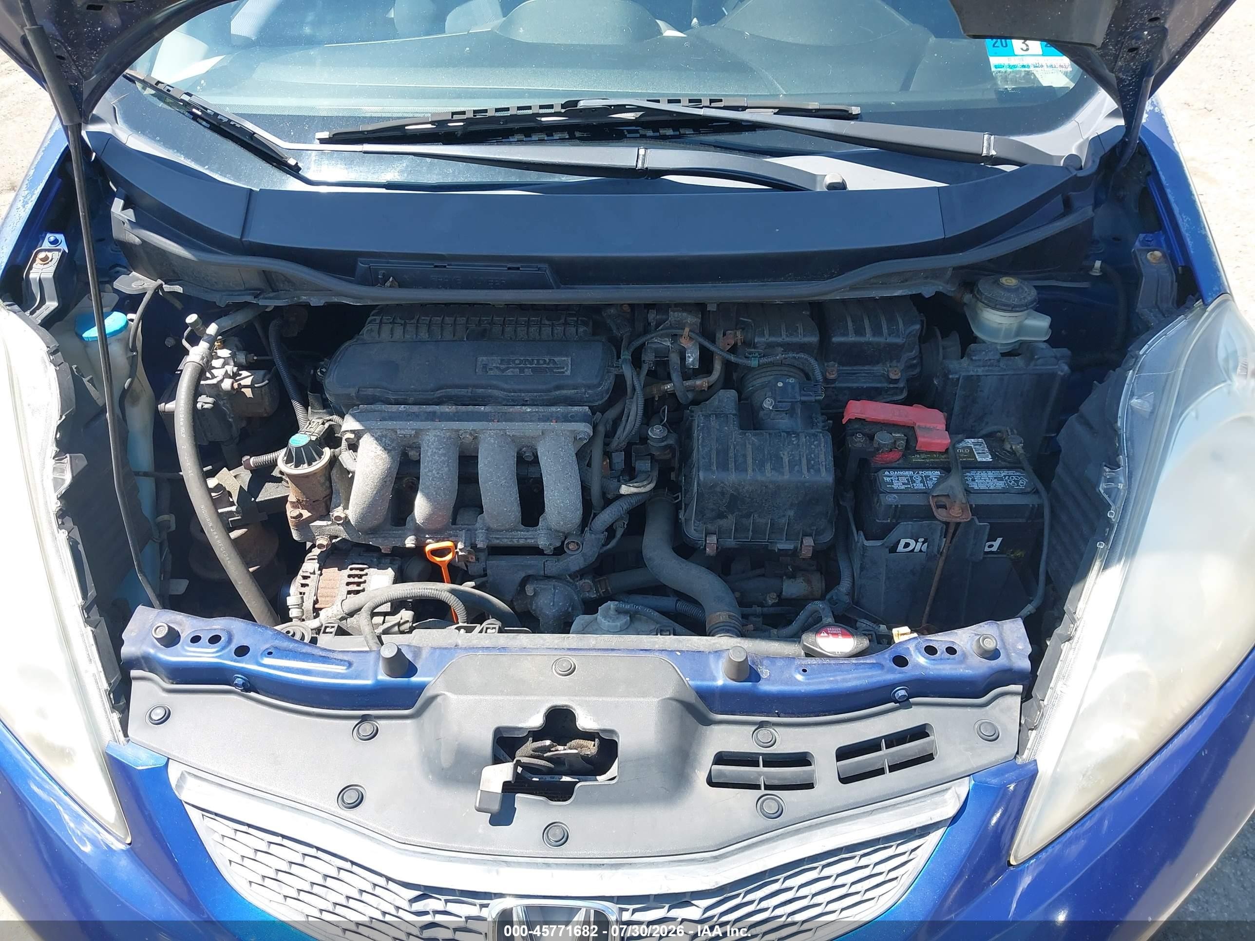 2009 Honda Fit Sport Blue vin: JHMGE884X9S021282