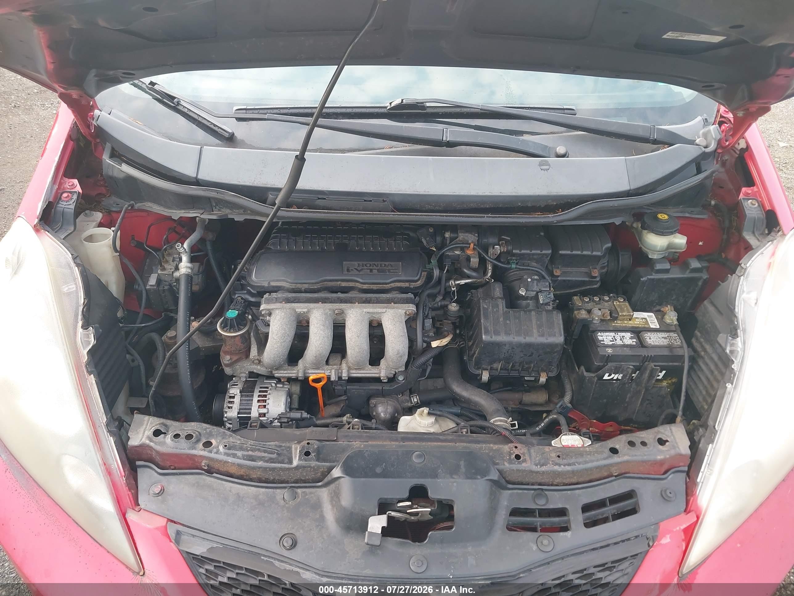 2009 Honda Fit Sport Red vin: JHMGE884X9S036574
