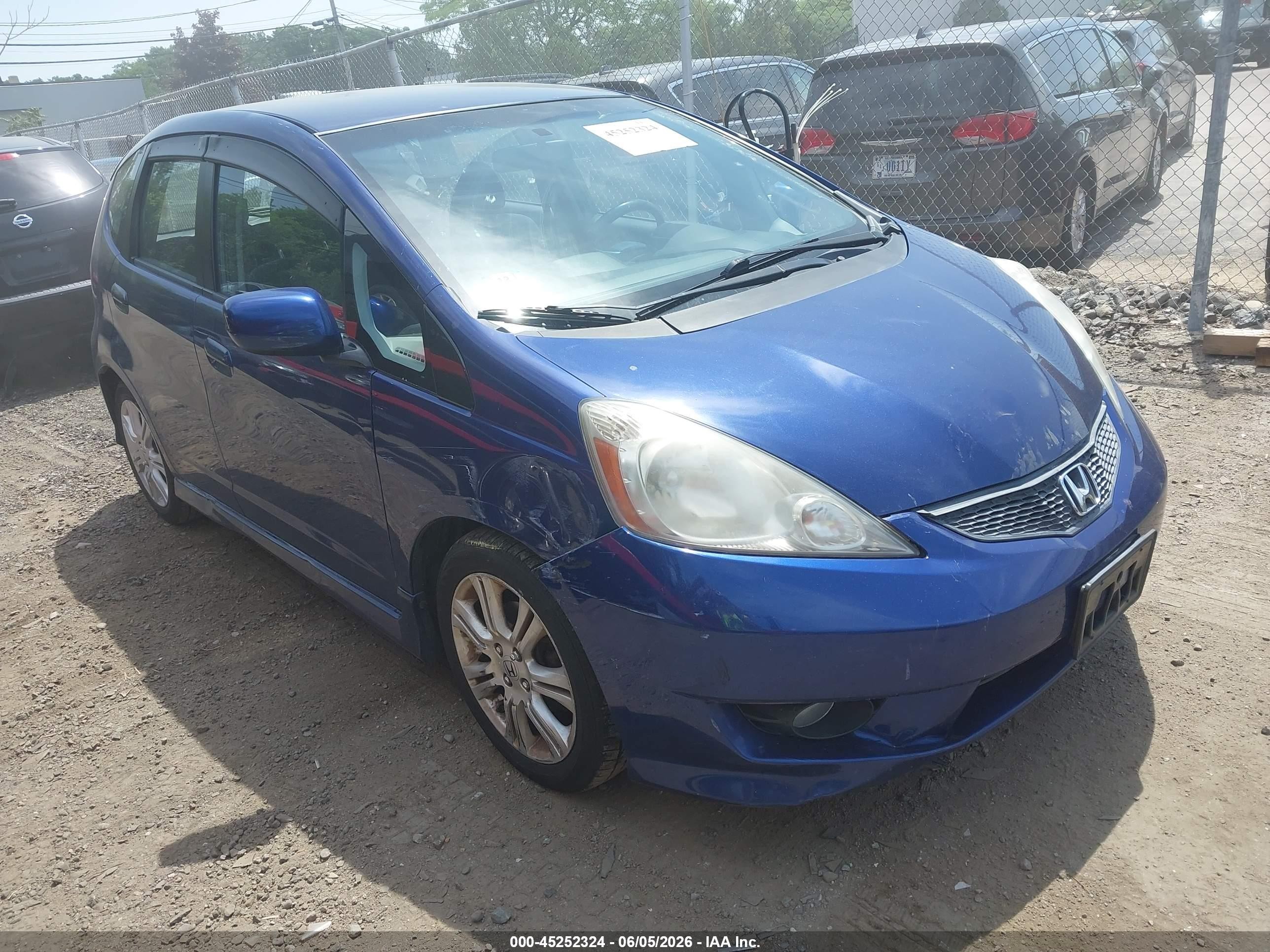 2009 Honda Fit Sport Blue vin: JHMGE884X9S044710