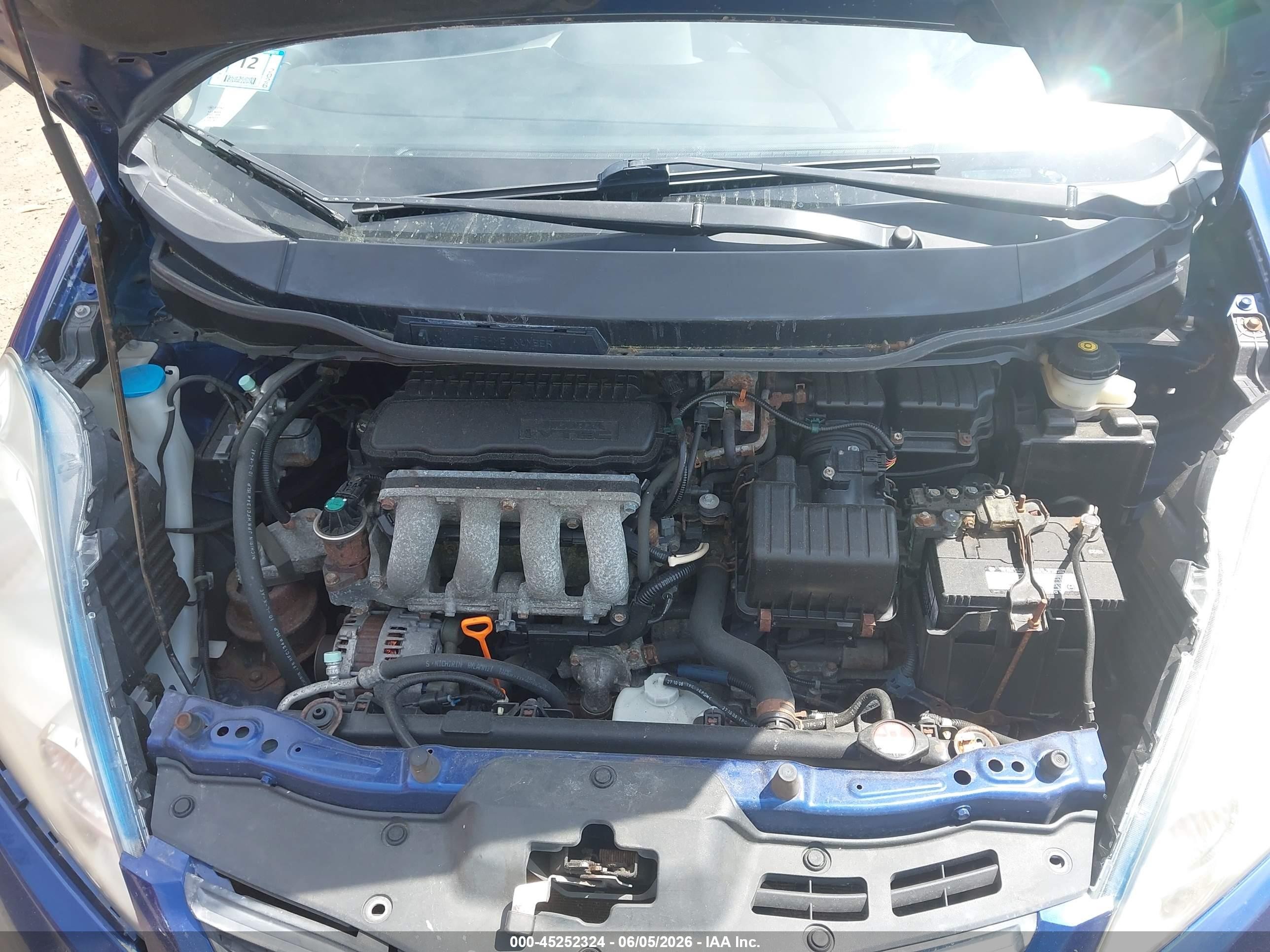 2009 Honda Fit Sport Blue vin: JHMGE884X9S044710