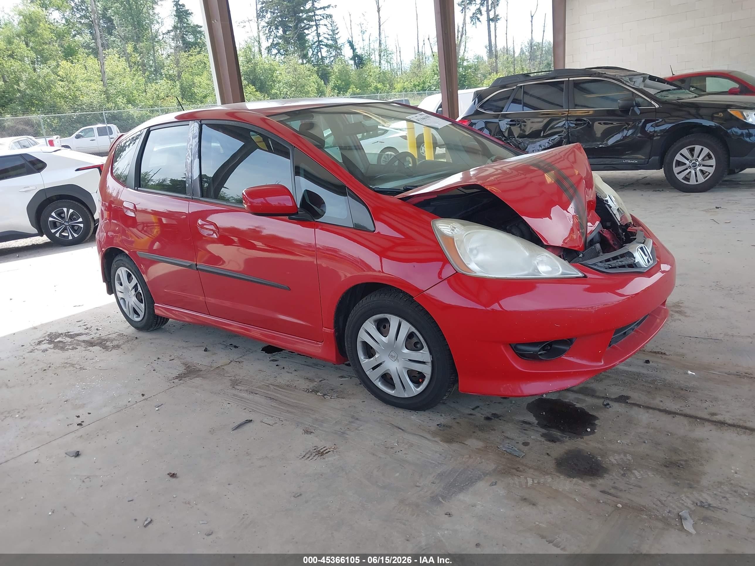 2009 Honda Fit Sport Красный vin: JHMGE884X9S053214