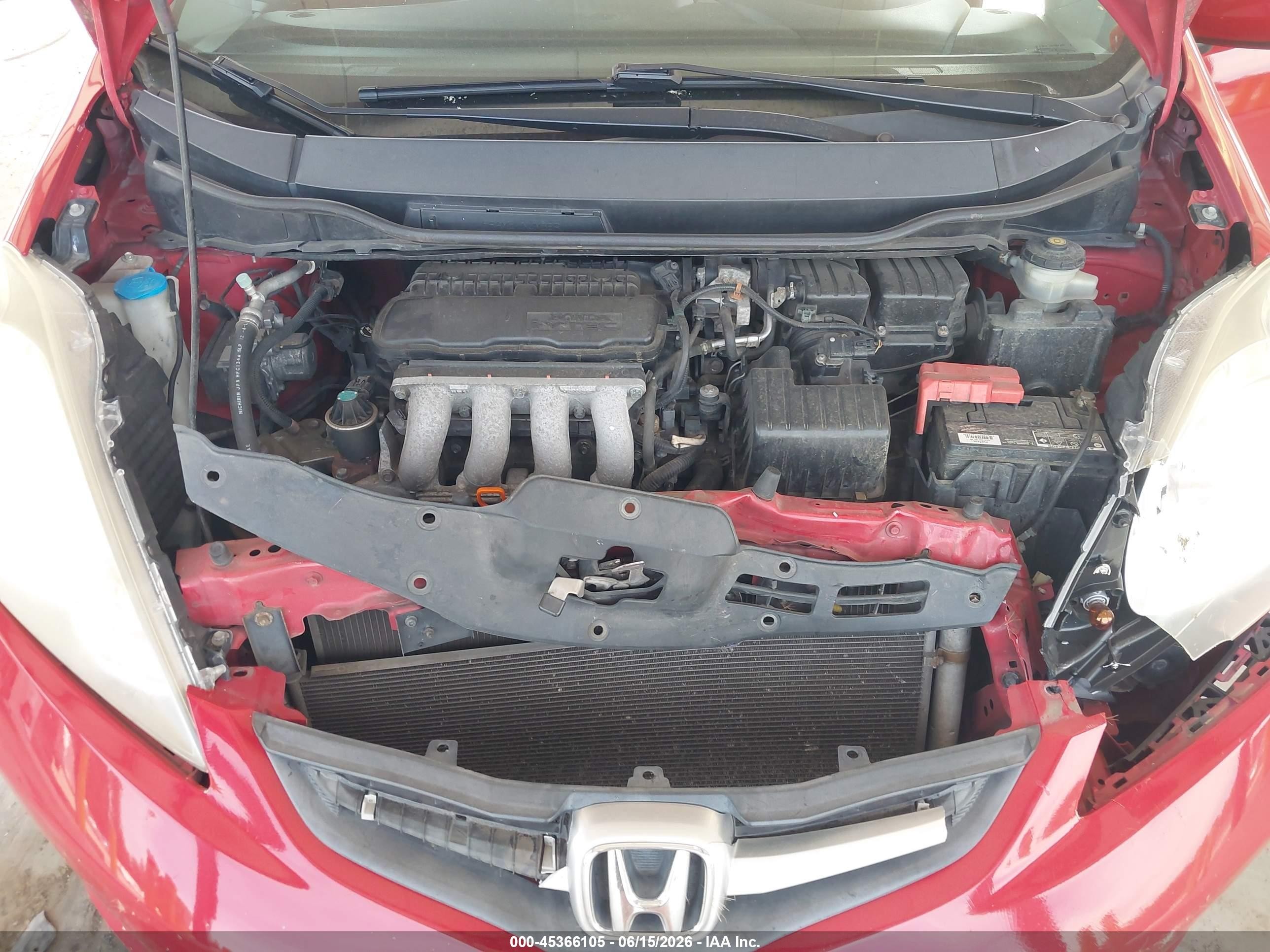 2009 Honda Fit Sport Красный vin: JHMGE884X9S053214