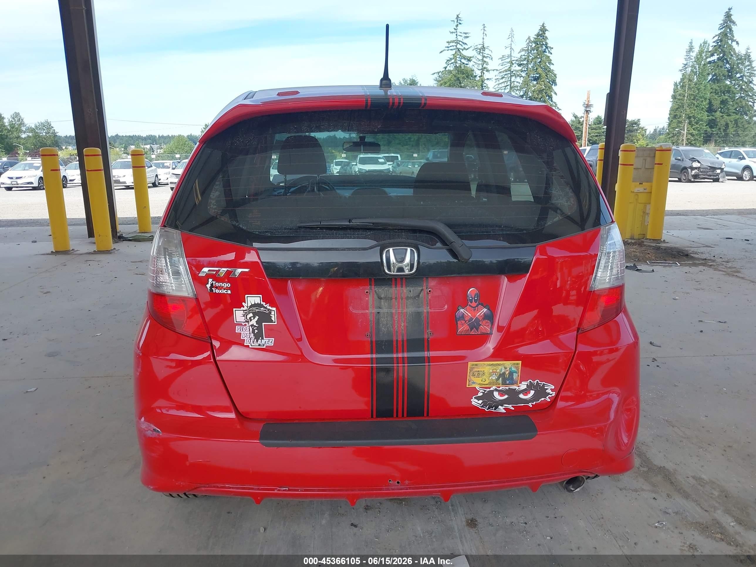 2009 Honda Fit Sport Красный vin: JHMGE884X9S053214