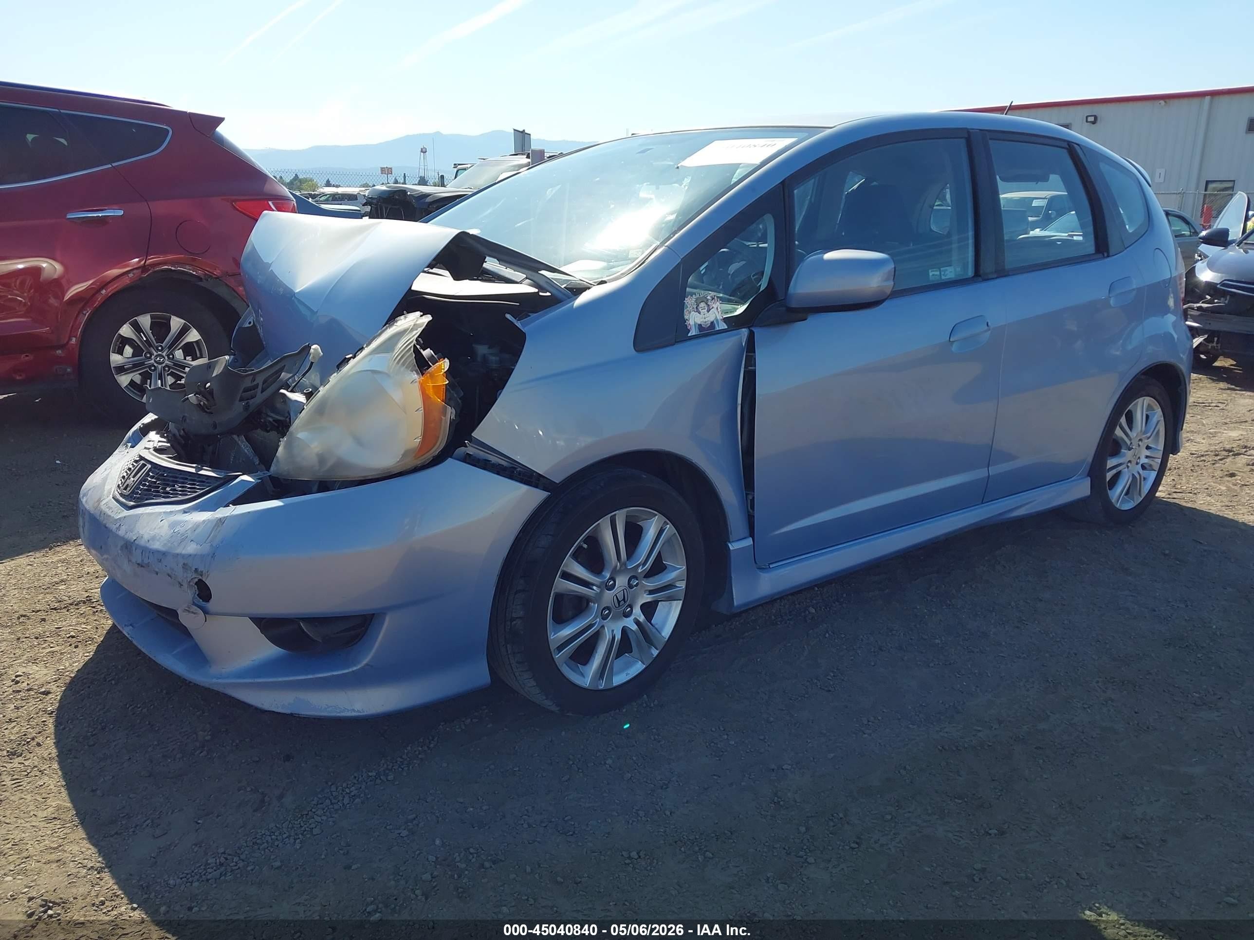 2009 Honda Fit Sport Blue vin: JHMGE884X9S056307