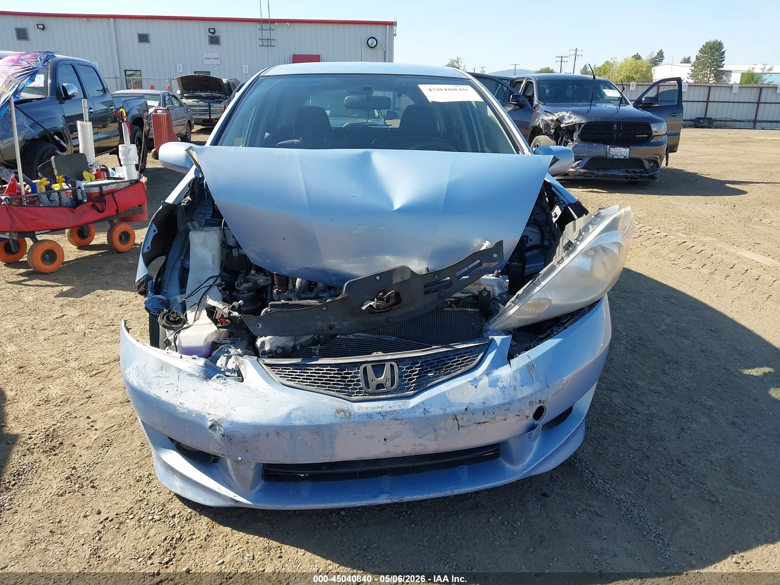 2009 Honda Fit Sport Blue vin: JHMGE884X9S056307