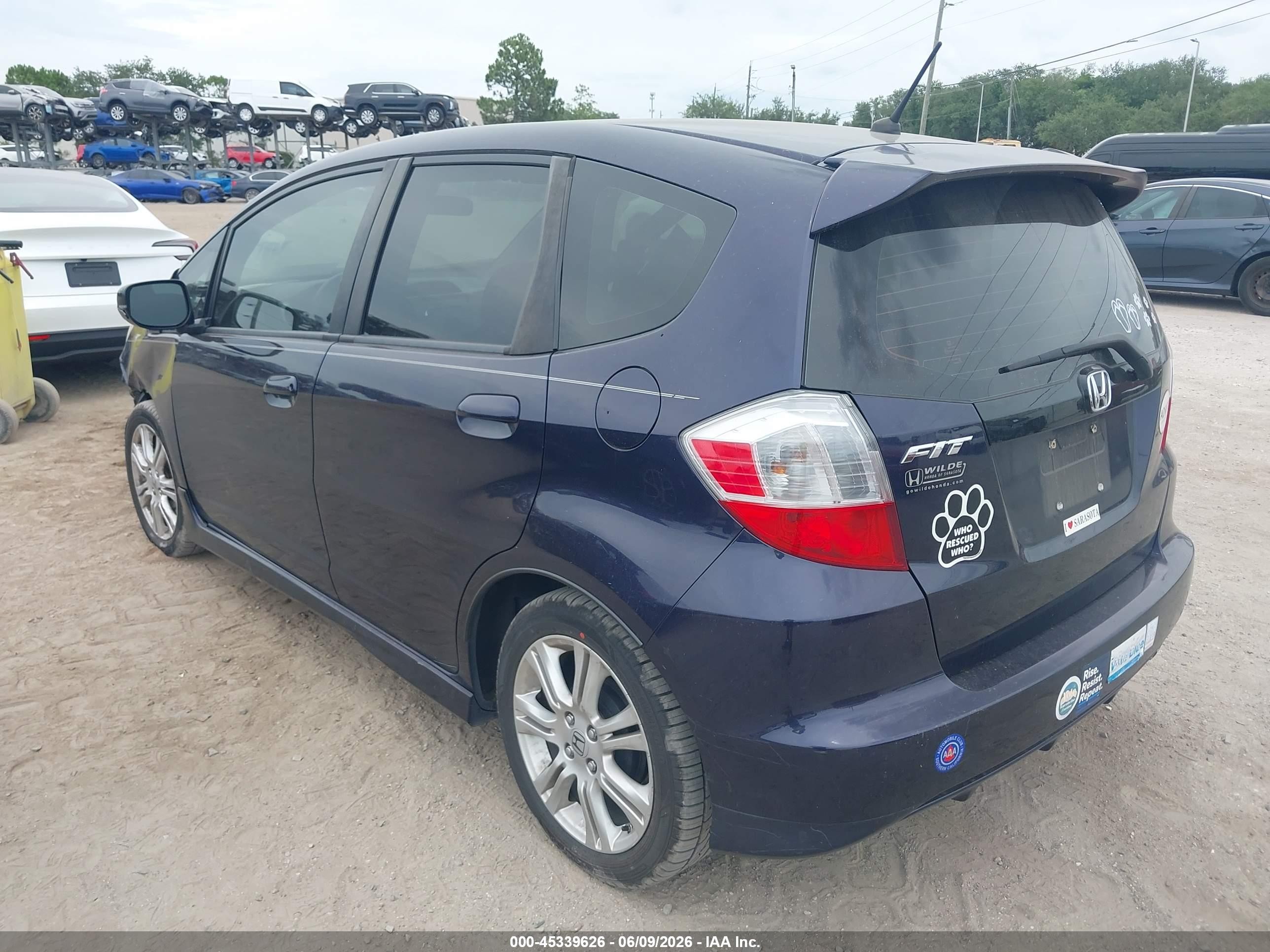2009 Honda Fit Sport Navy vin: JHMGE884X9S065721