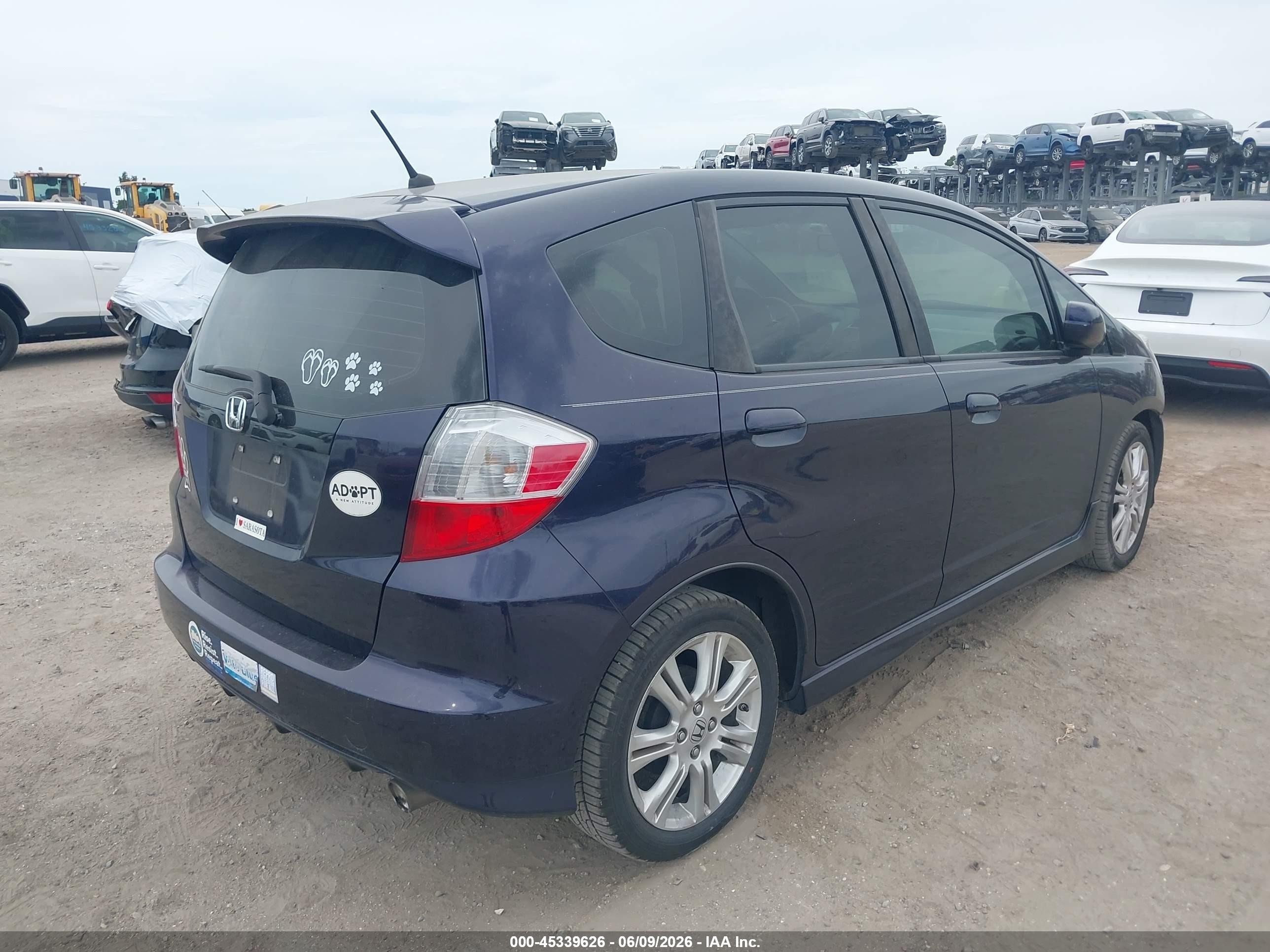 2009 Honda Fit Sport Navy vin: JHMGE884X9S065721