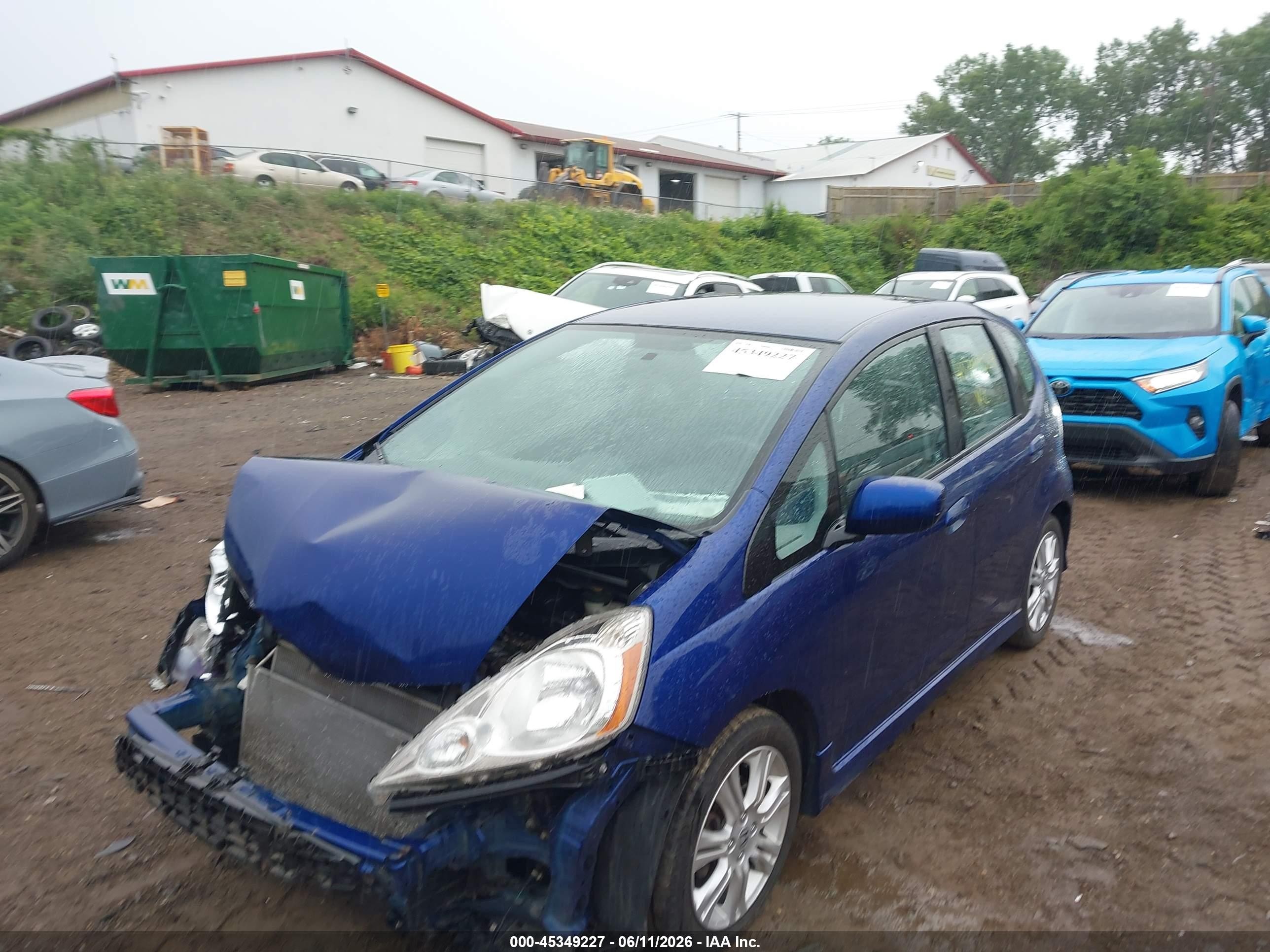 2009 Honda Fit Sport Blue vin: JHMGE88609S008204