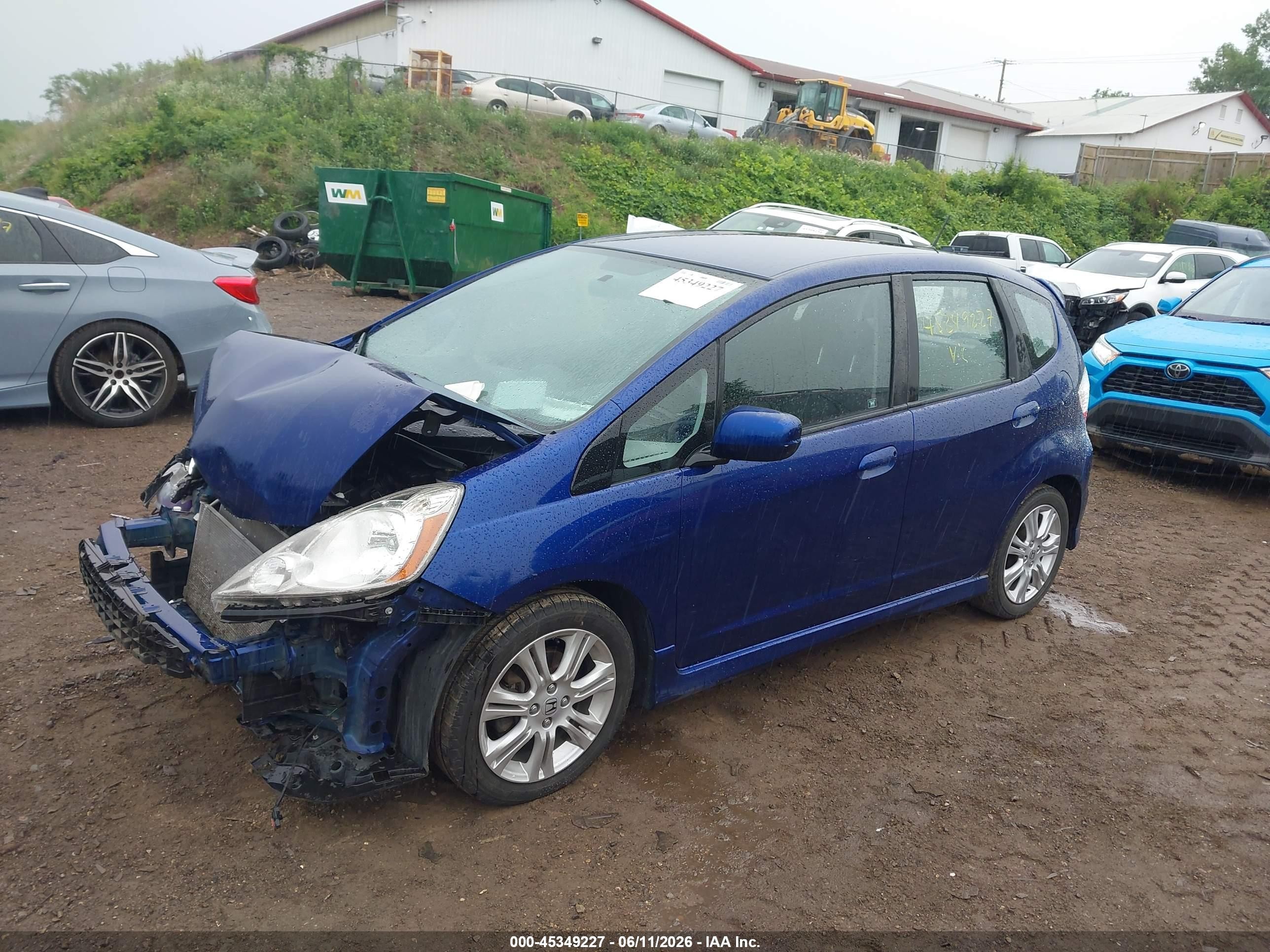 2009 Honda Fit Sport Blue vin: JHMGE88609S008204