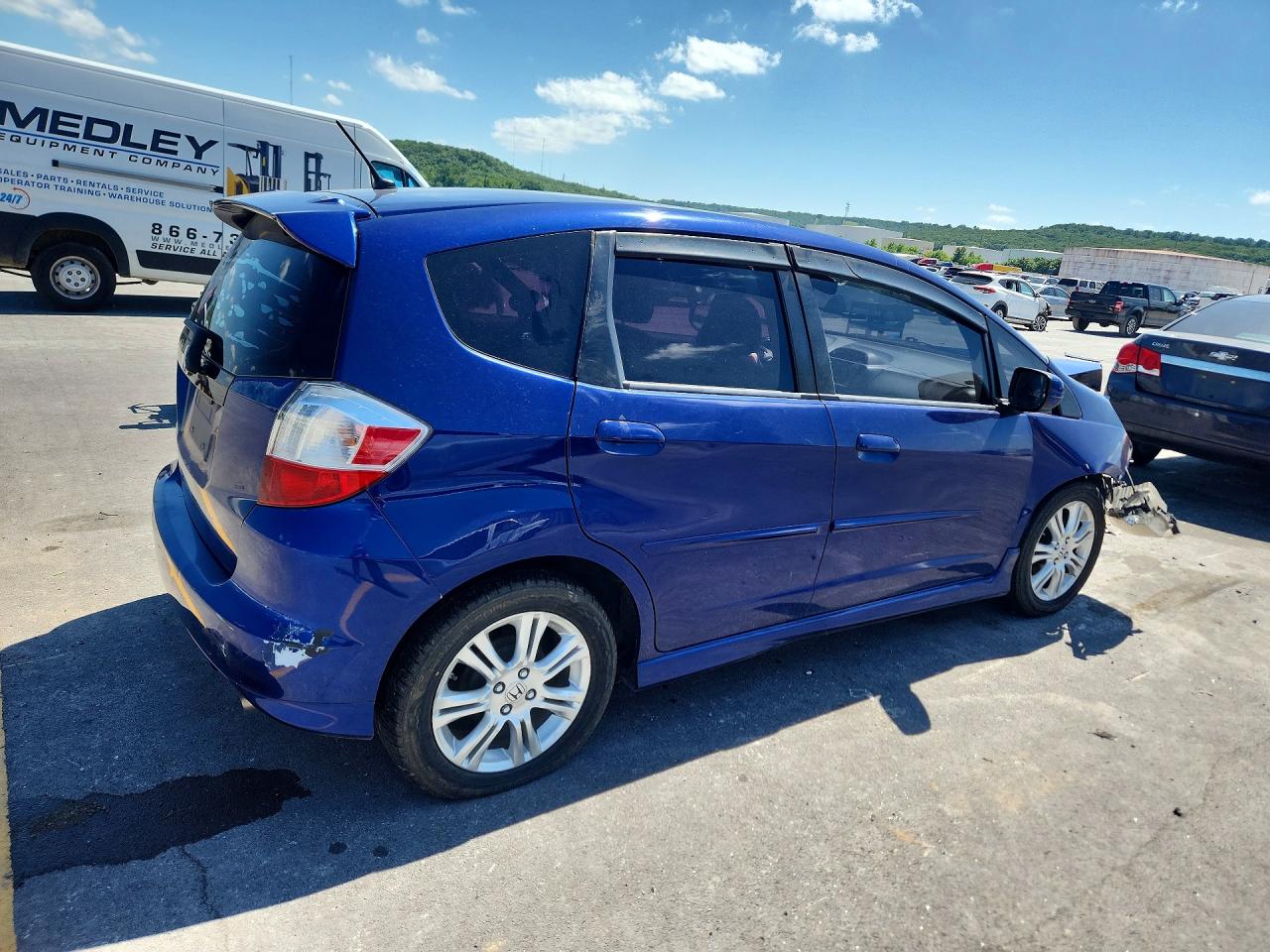 2009 Honda Fit Sport Blue vin: JHMGE88619S014626
