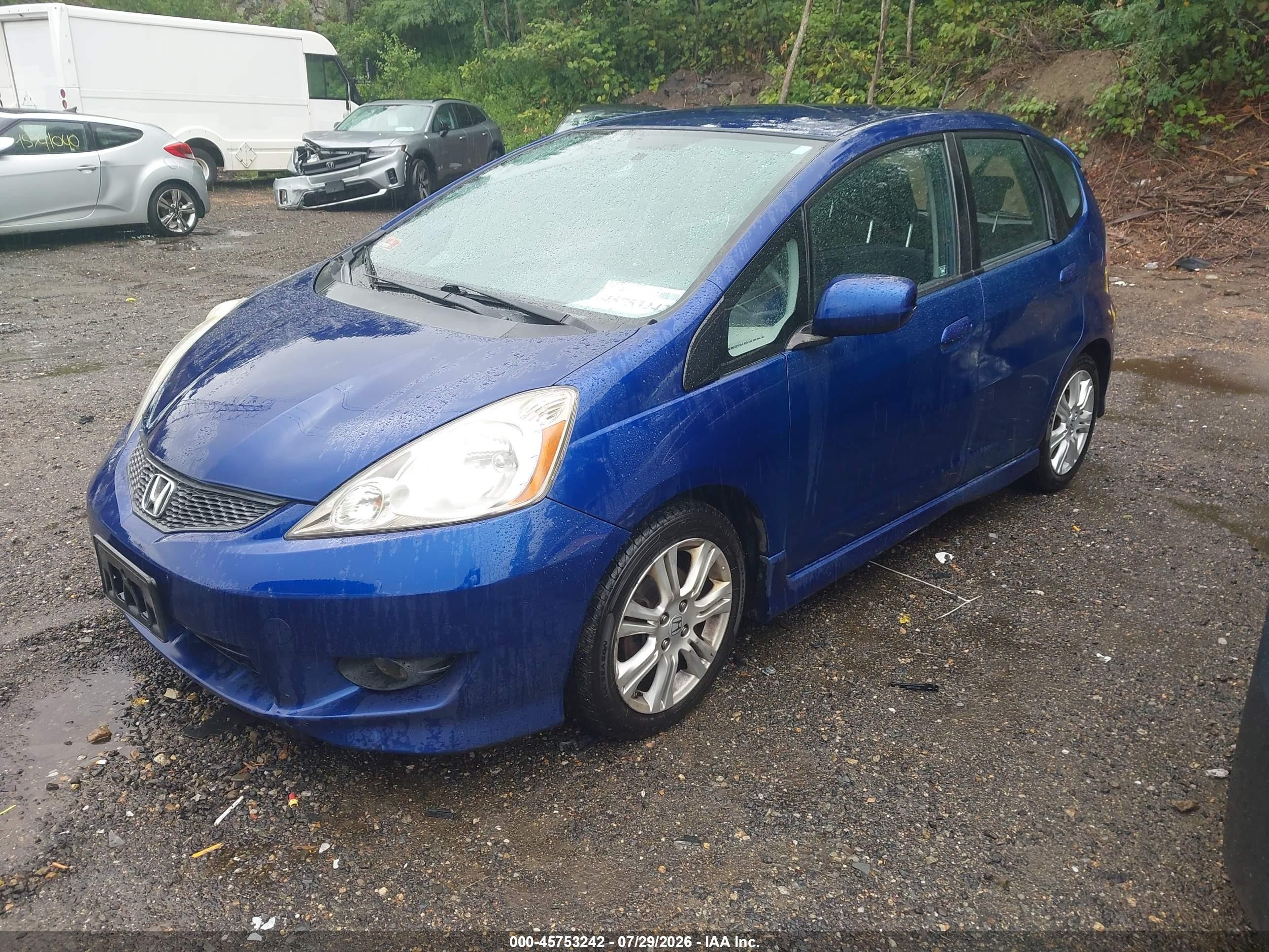 2009 Honda Fit Sport Blue vin: JHMGE88619S056424