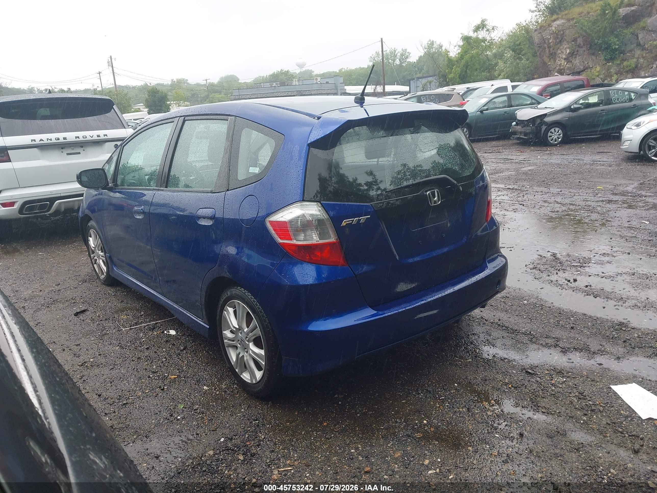 2009 Honda Fit Sport Blue vin: JHMGE88619S056424