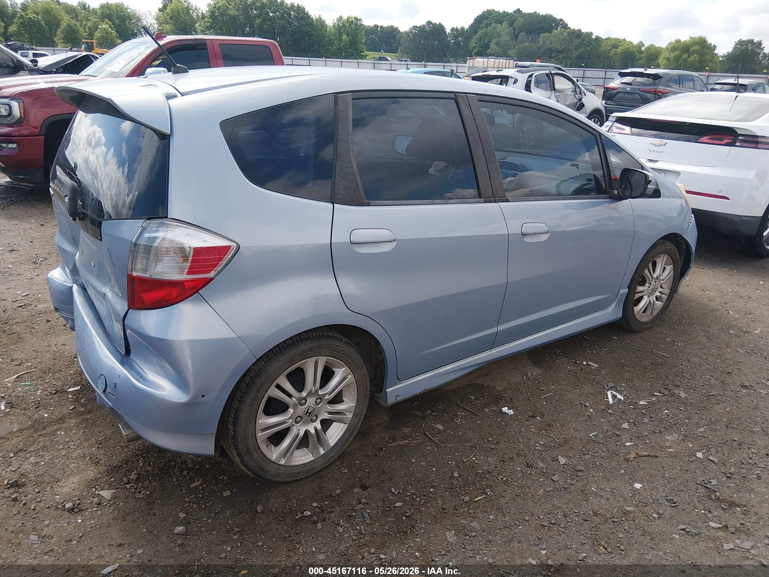 2009 Honda Fit Sport Light Blue vin: JHMGE88659S060119