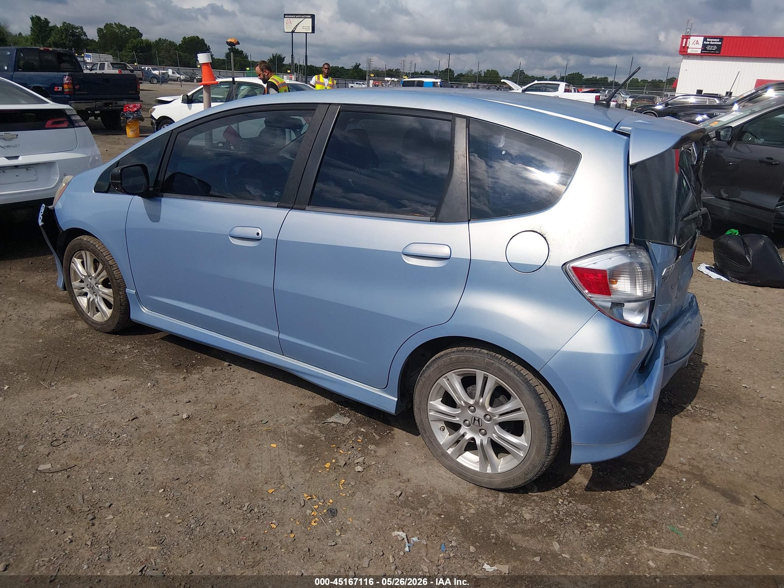 2009 Honda Fit Sport Light Blue vin: JHMGE88659S060119