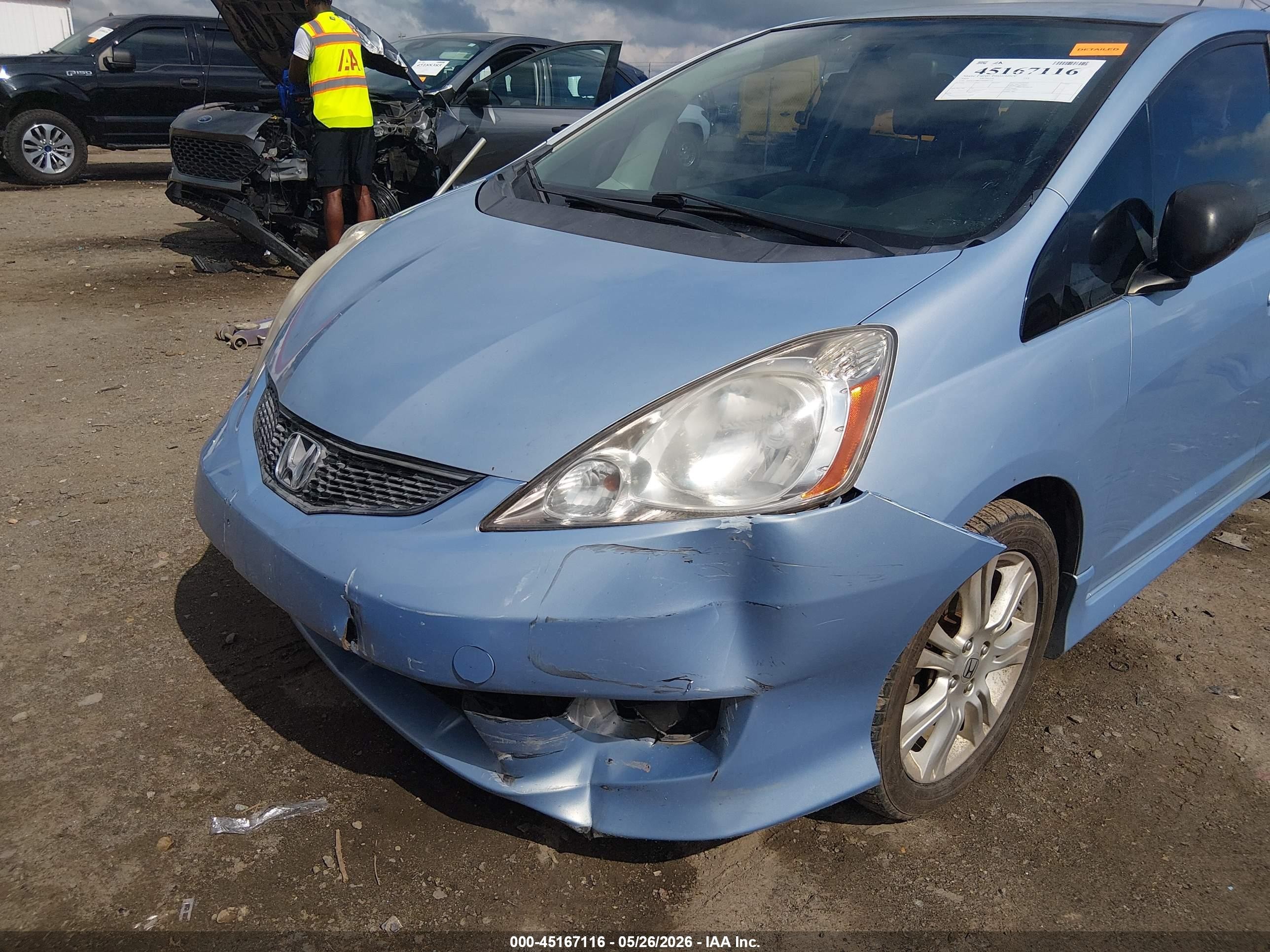 2009 Honda Fit Sport Light Blue vin: JHMGE88659S060119