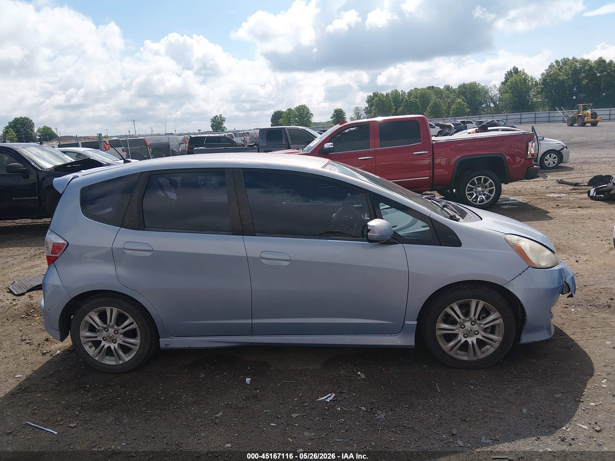 2009 Honda Fit Sport Light Blue vin: JHMGE88659S060119