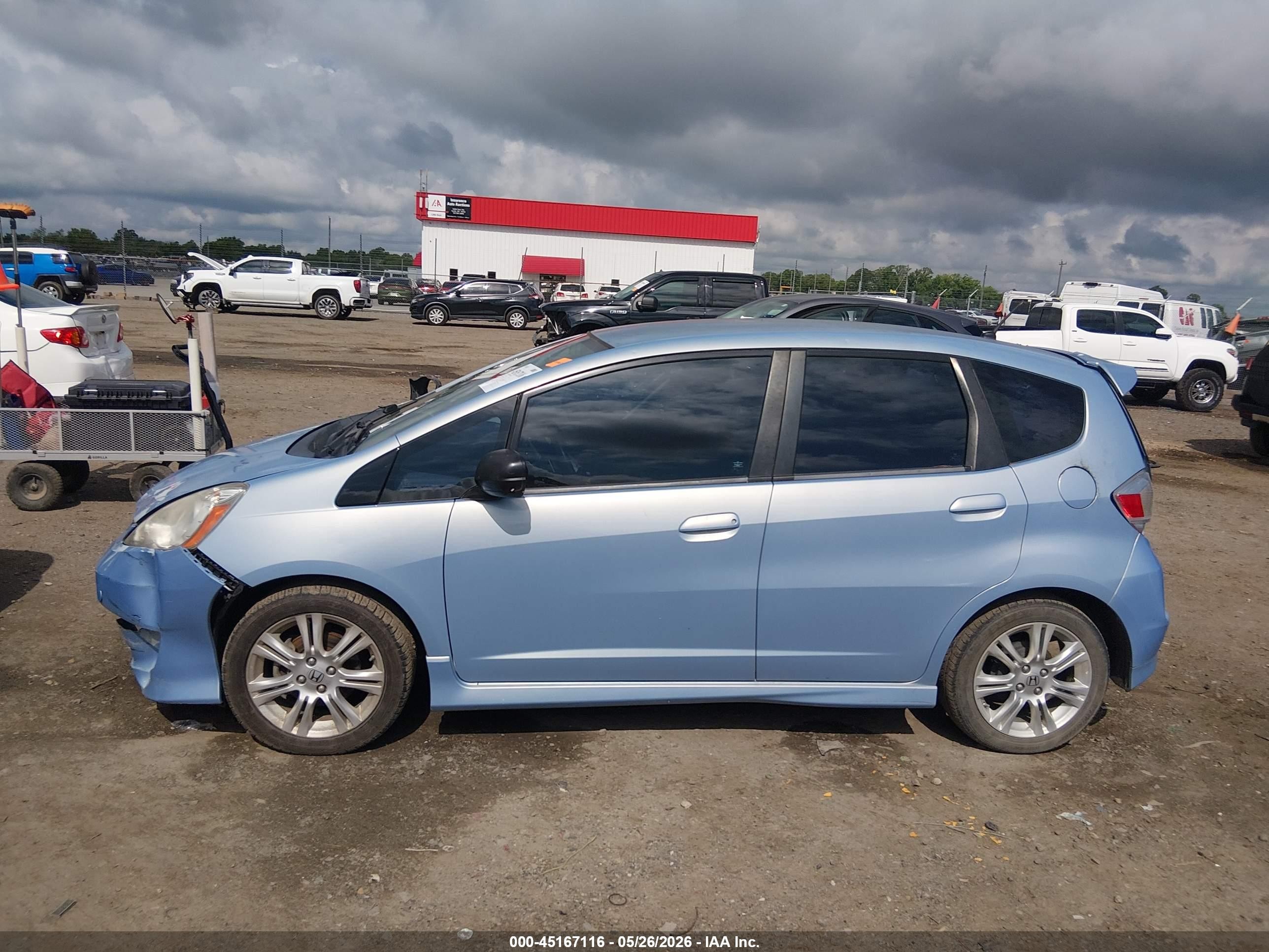 2009 Honda Fit Sport Light Blue vin: JHMGE88659S060119