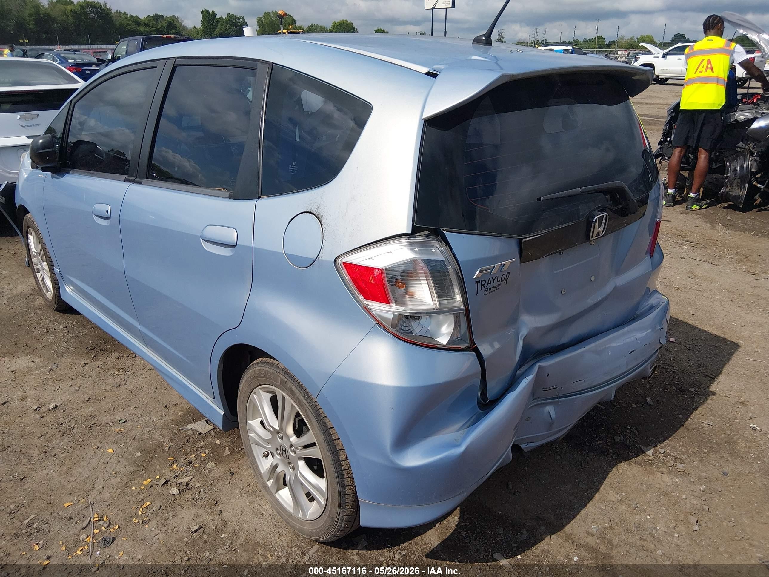 2009 Honda Fit Sport Light Blue vin: JHMGE88659S060119