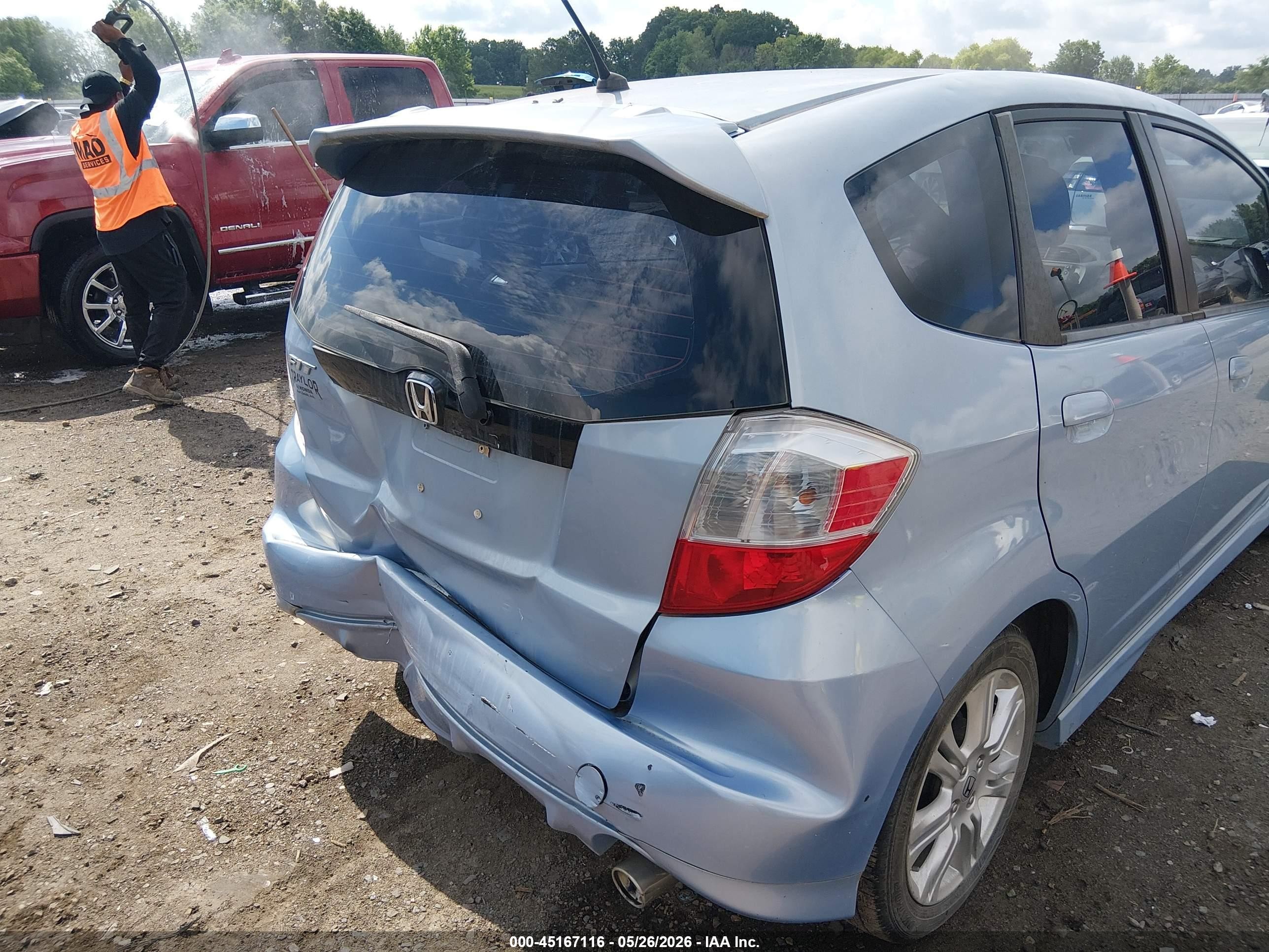 2009 Honda Fit Sport Light Blue vin: JHMGE88659S060119