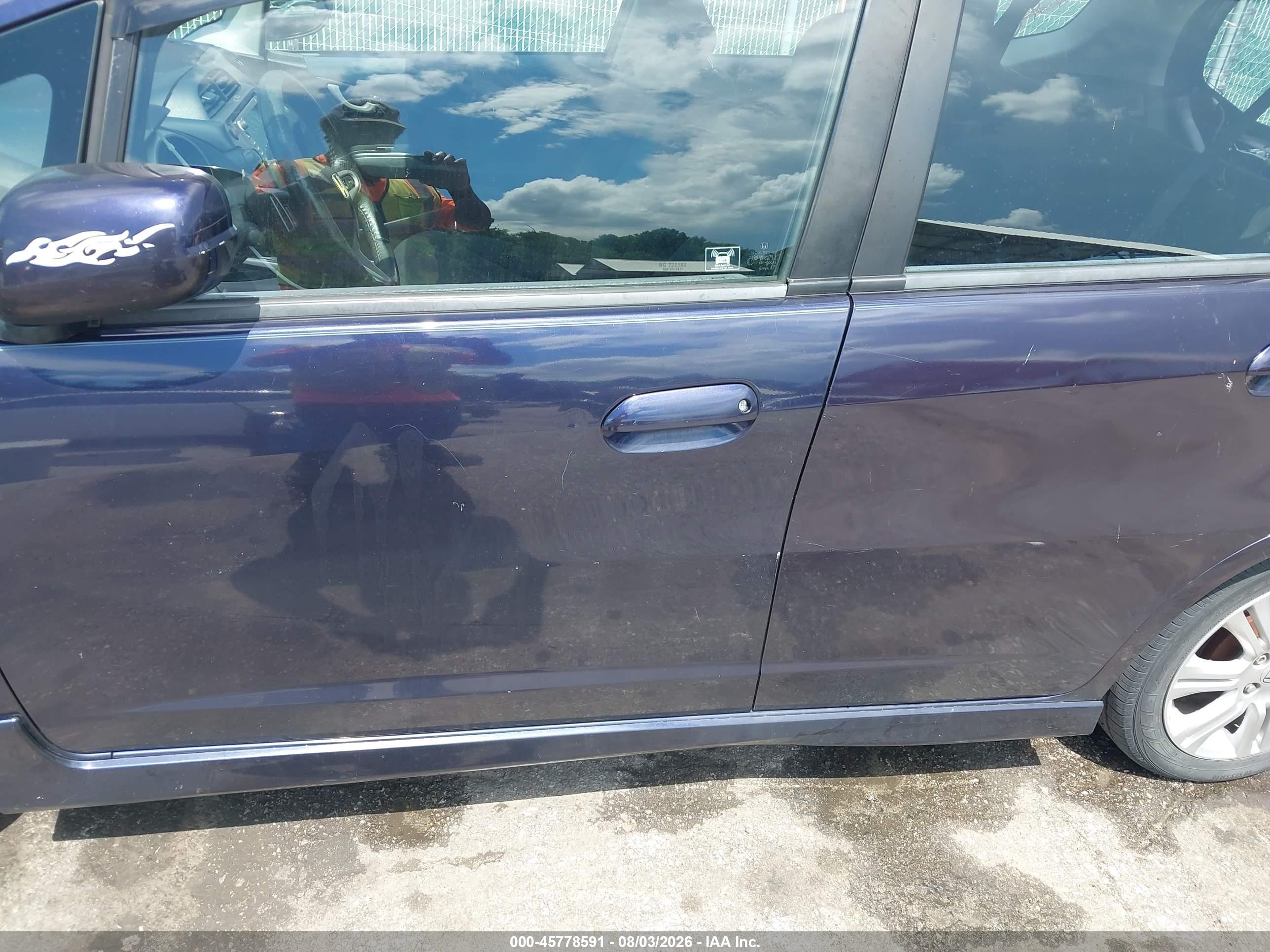 2009 Honda Fit Sport Purple vin: JHMGE88669S073638