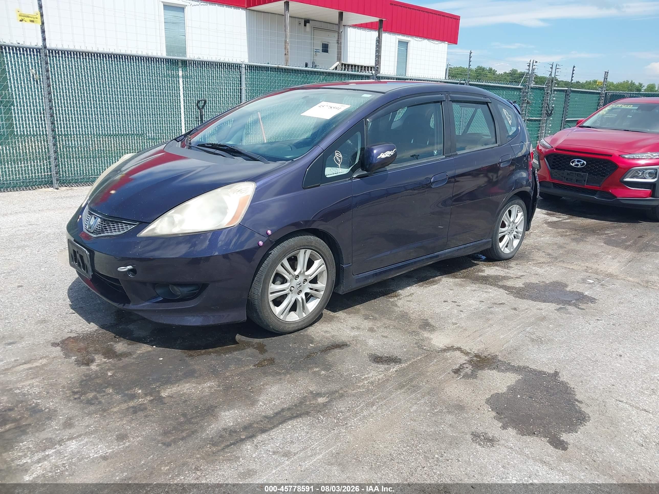 2009 Honda Fit Sport Purple vin: JHMGE88669S073638