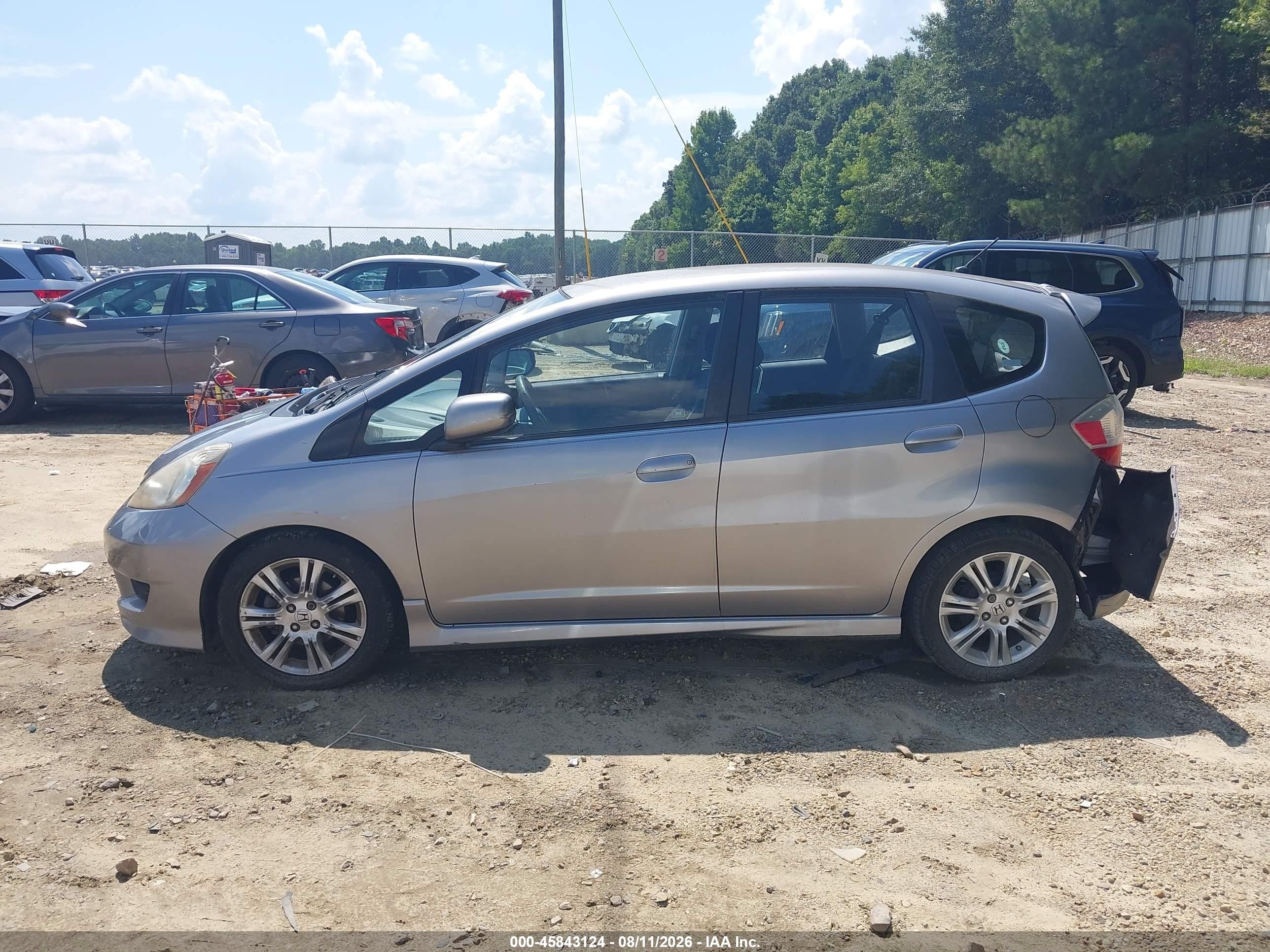 2009 Honda Fit Sport Gray vin: JHMGE88679S003419