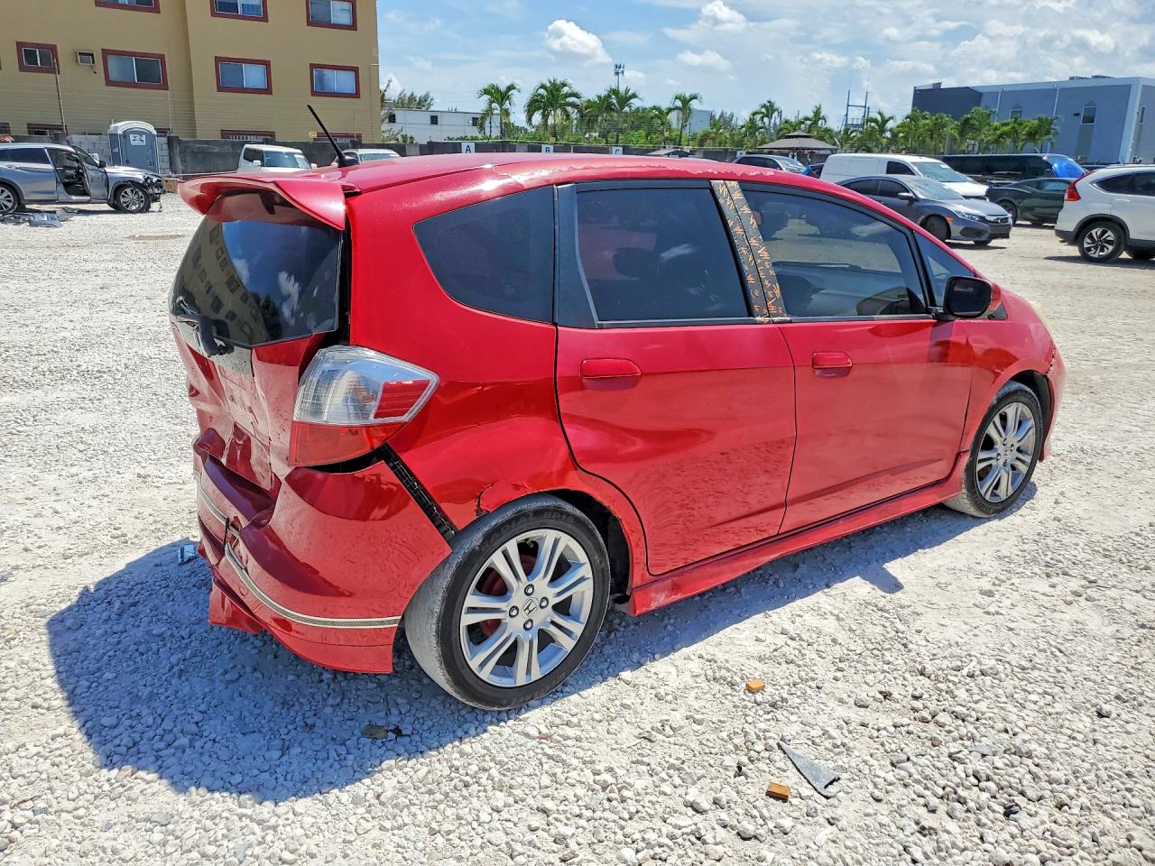 2009 Honda Fit Sport Red vin: JHMGE88679S058453