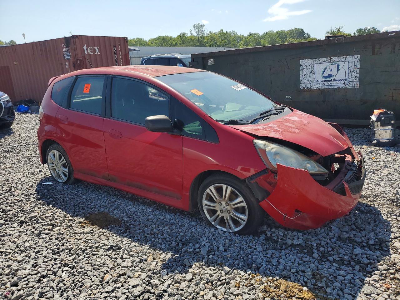 2009 Honda Fit Sport Red vin: JHMGE88699S004846